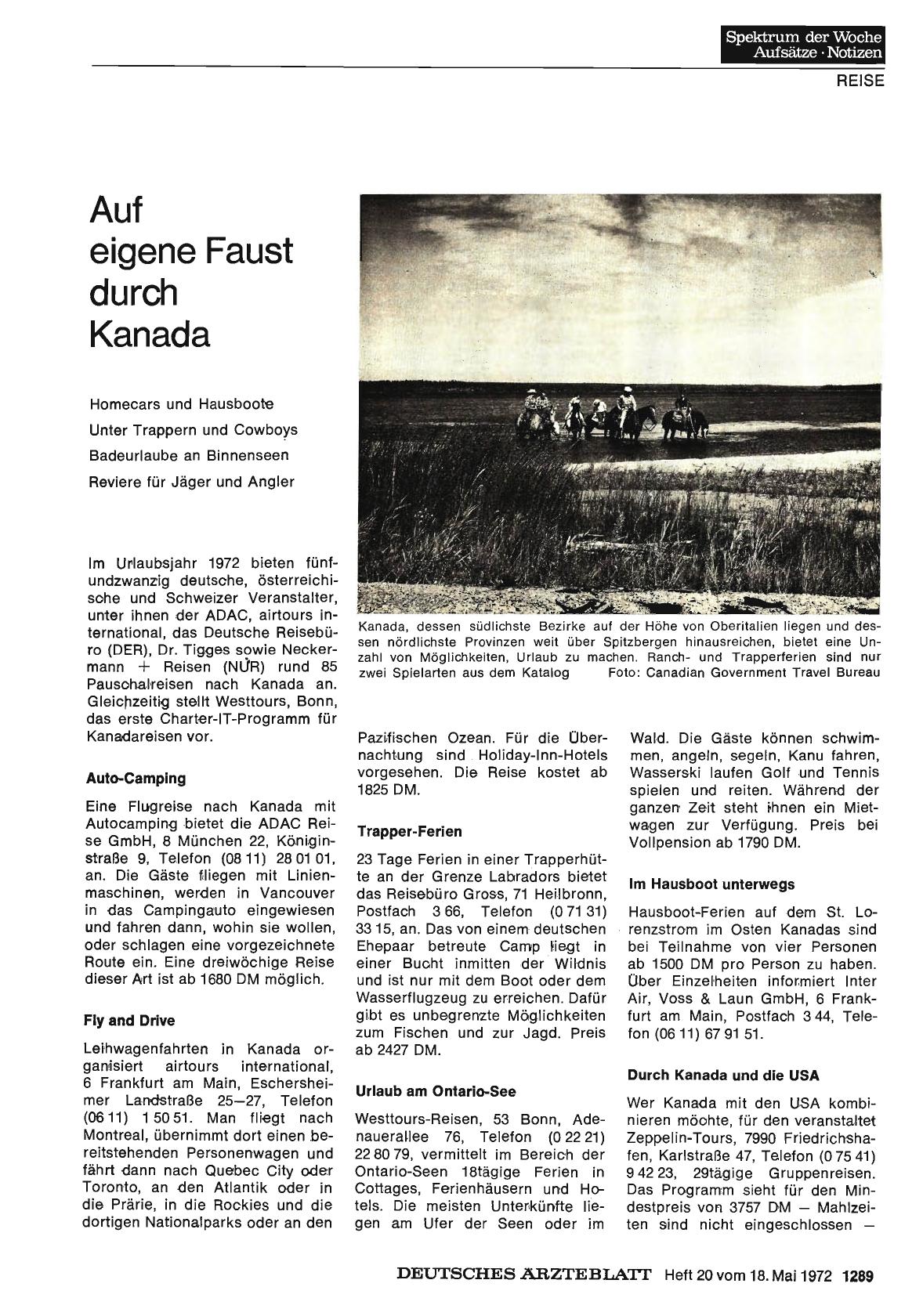 Vorschauseite 1: Auf eigene Faust durch Kanada