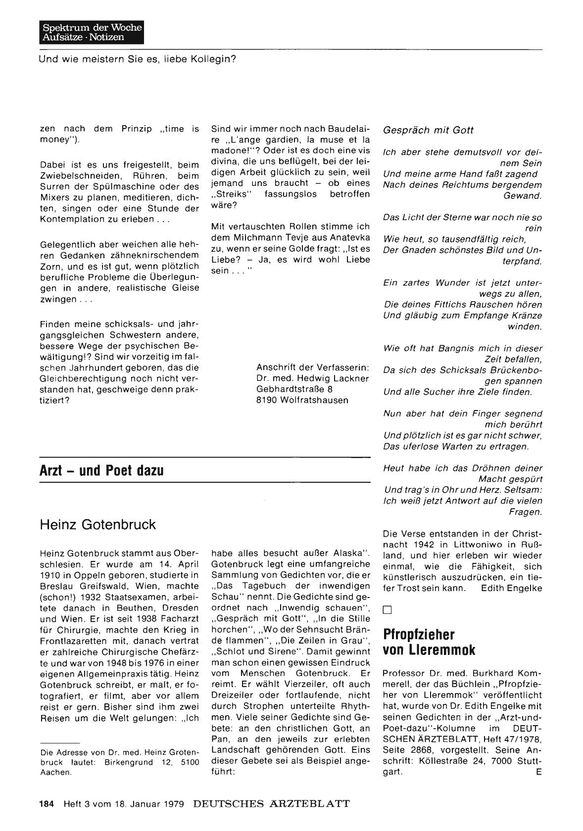 Vorschauseite 1: Heinz Gotenbruck