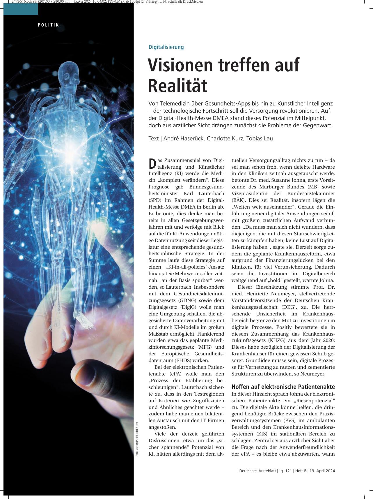 Vorschauseite 1: Digitalisierung: Visionen treffen auf Realität