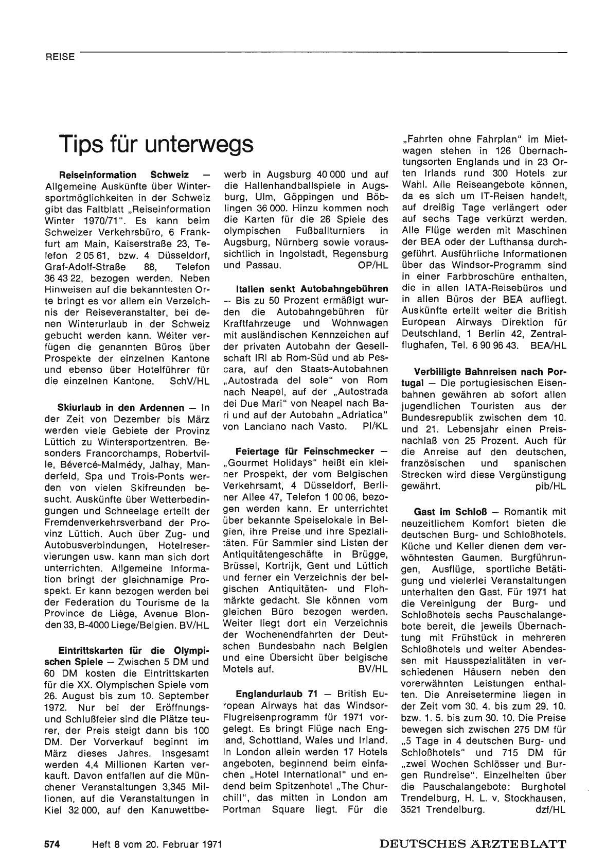 Vorschauseite 1: Tips für unterwegs