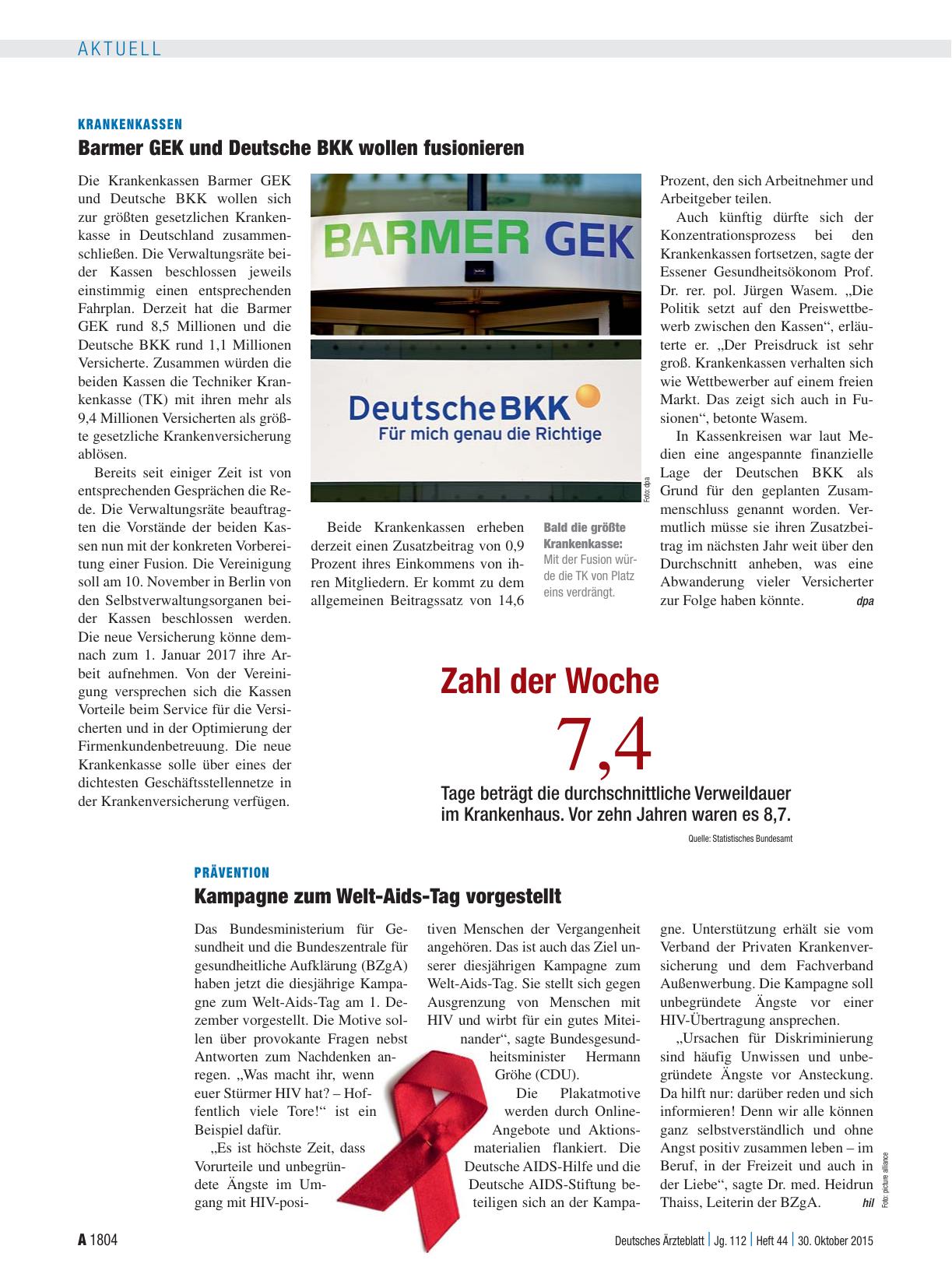 Vorschauseite 1: Zahl der Woche 7,4
