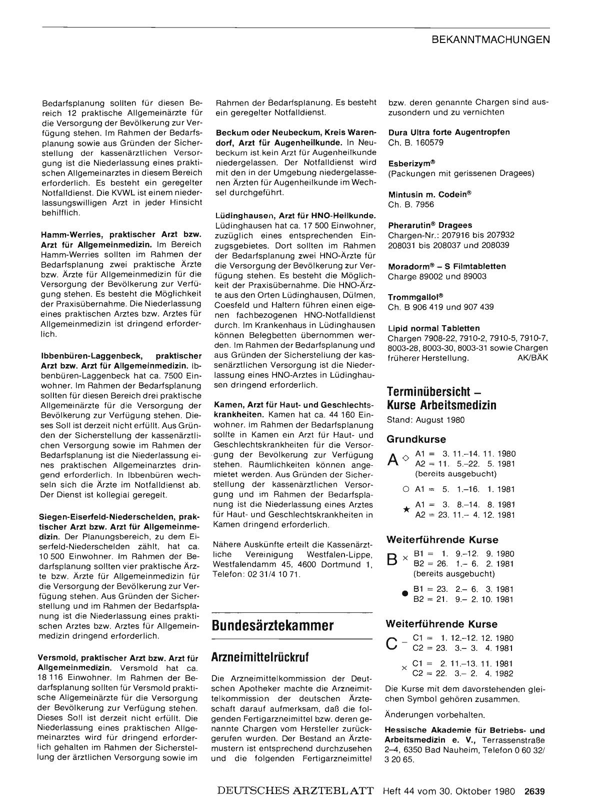 Vorschauseite 1: Bundesärztekammer: Arzneimittelrückruf