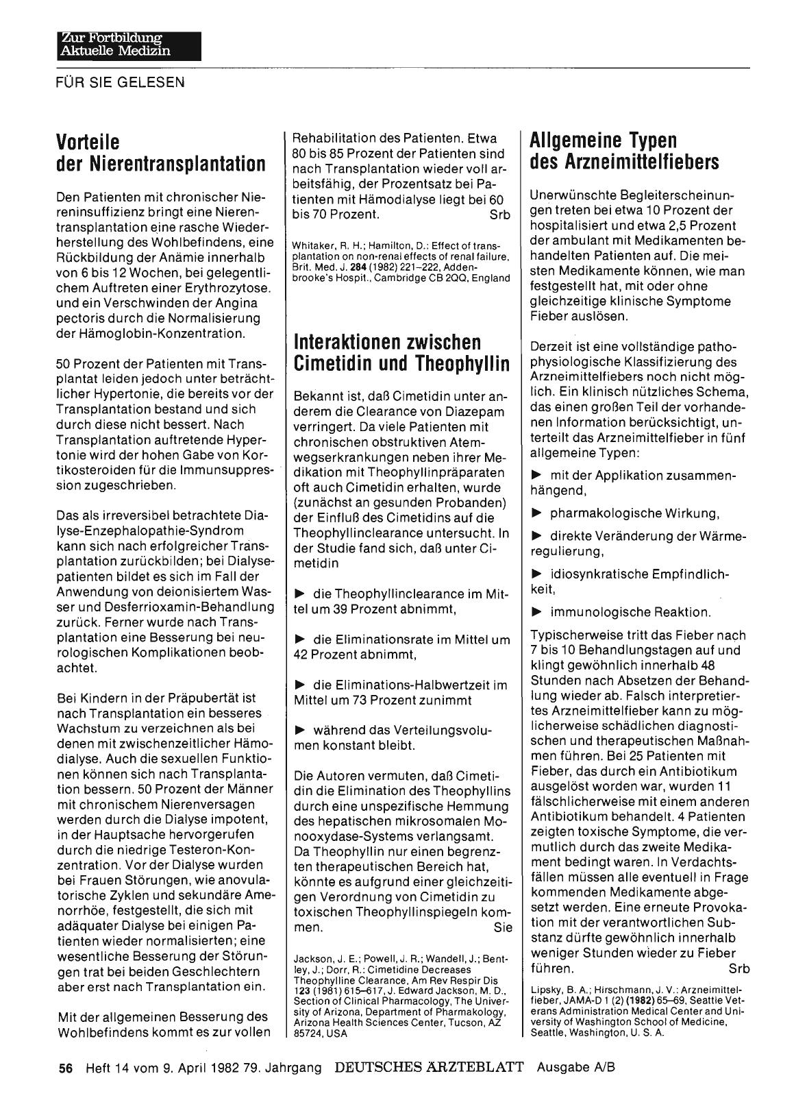 Vorschauseite 1: Interaktionen zwischen Cimetidin und Theophyllin