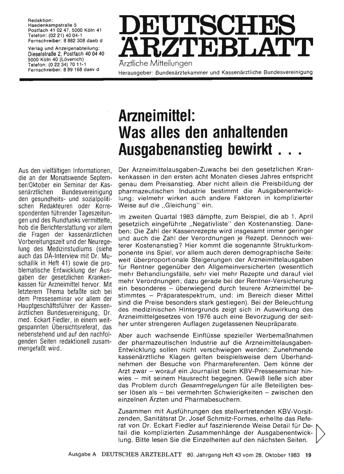 Vorschauseite 1: Arzneimittel: Was alles den anhaltenden Ausgabenanstieg bewirkt. ..
