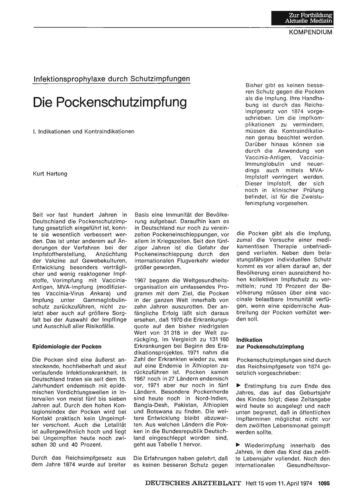 Vorschauseite 1: Infektionsprophylaxe durch Schutzimpfungen: Die Pockenschutzimpfung