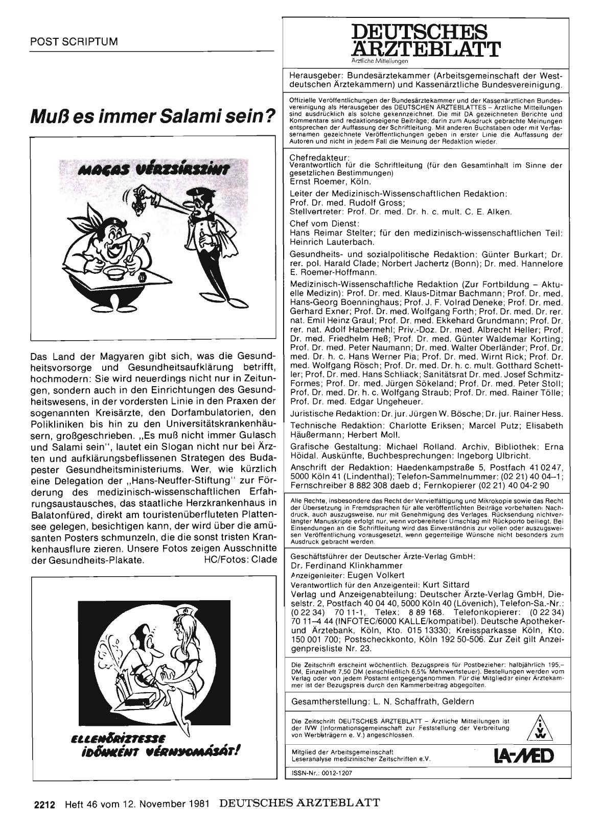 Vorschauseite 1: Muß es immer Salami sein?