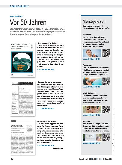 Vorschauseite 1: aerzteblatt.de: Vor 50 Jahren
