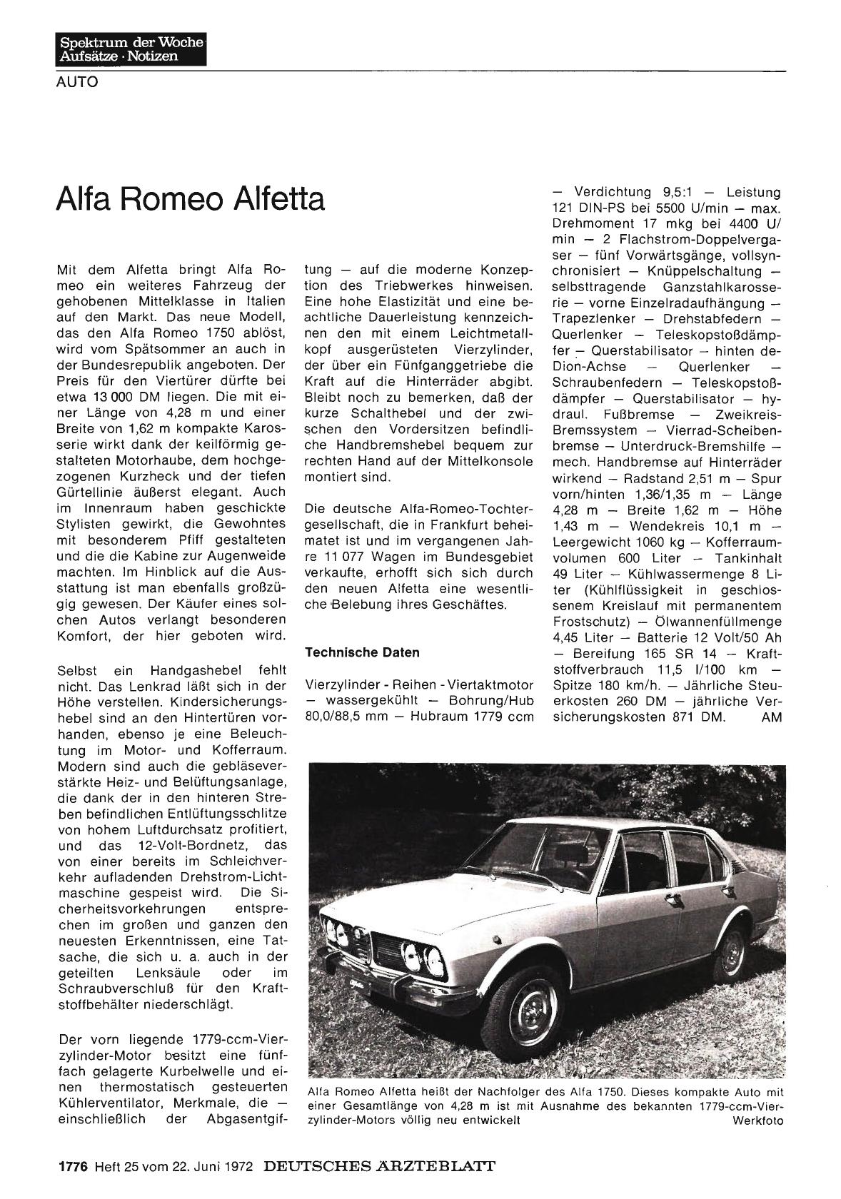 Vorschauseite 1: Alfa Romeo Alfetta