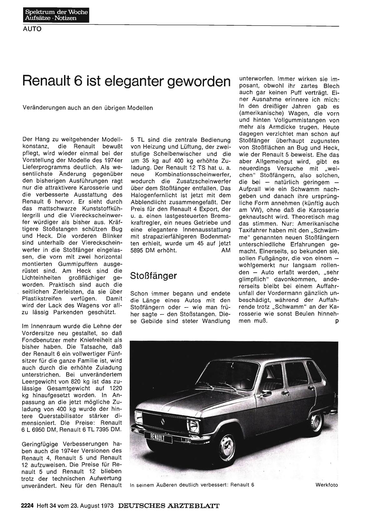 Vorschauseite 1: Renault 6 ist eleganter geworden