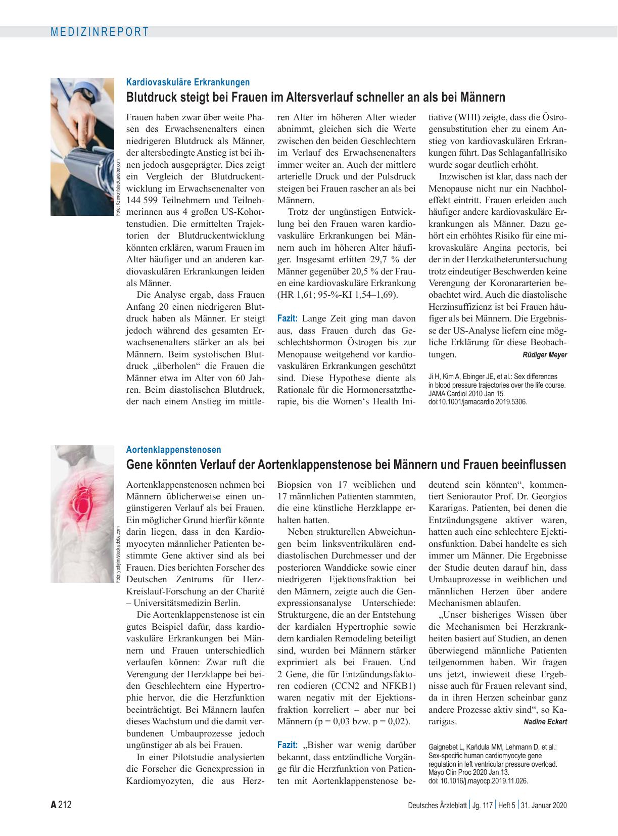 Vorschauseite 1: Kardiovaskuläre Erkrankungen: Blutdruck steigt bei Frauen im Altersverlauf schneller an als bei Männern