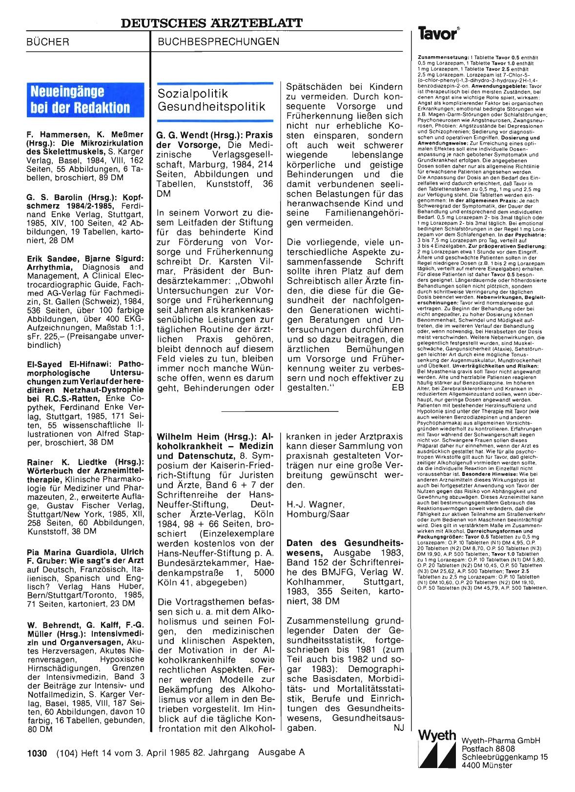 Vorschauseite 1: Daten des Gesundheitswesens