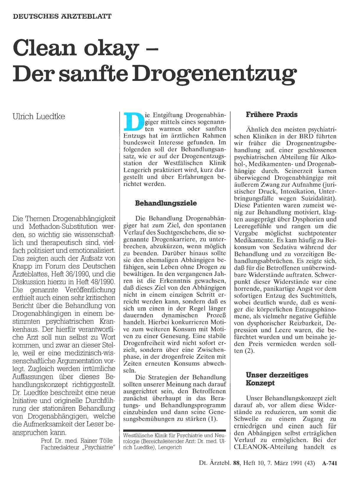 Vorschauseite 1: Clean okay – Der sanfte Drogenentzug