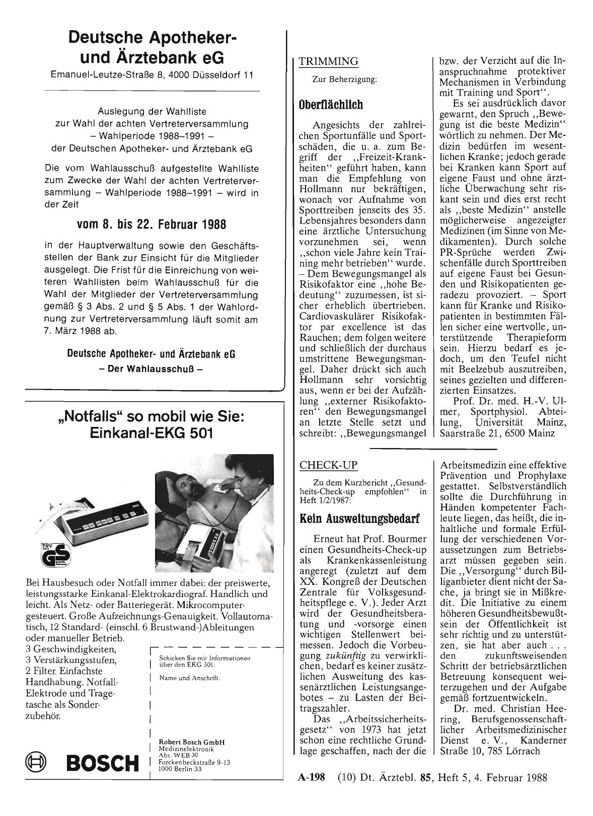 Vorschauseite 1: CHECK-UP: Kein Ausweitungsbedarf