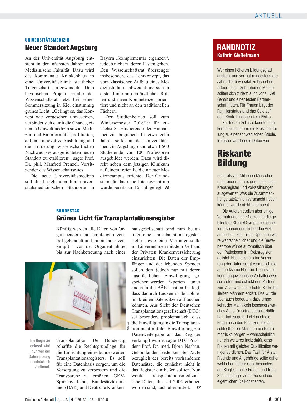 Vorschauseite 1: Randnotiz: Riskante Bildung