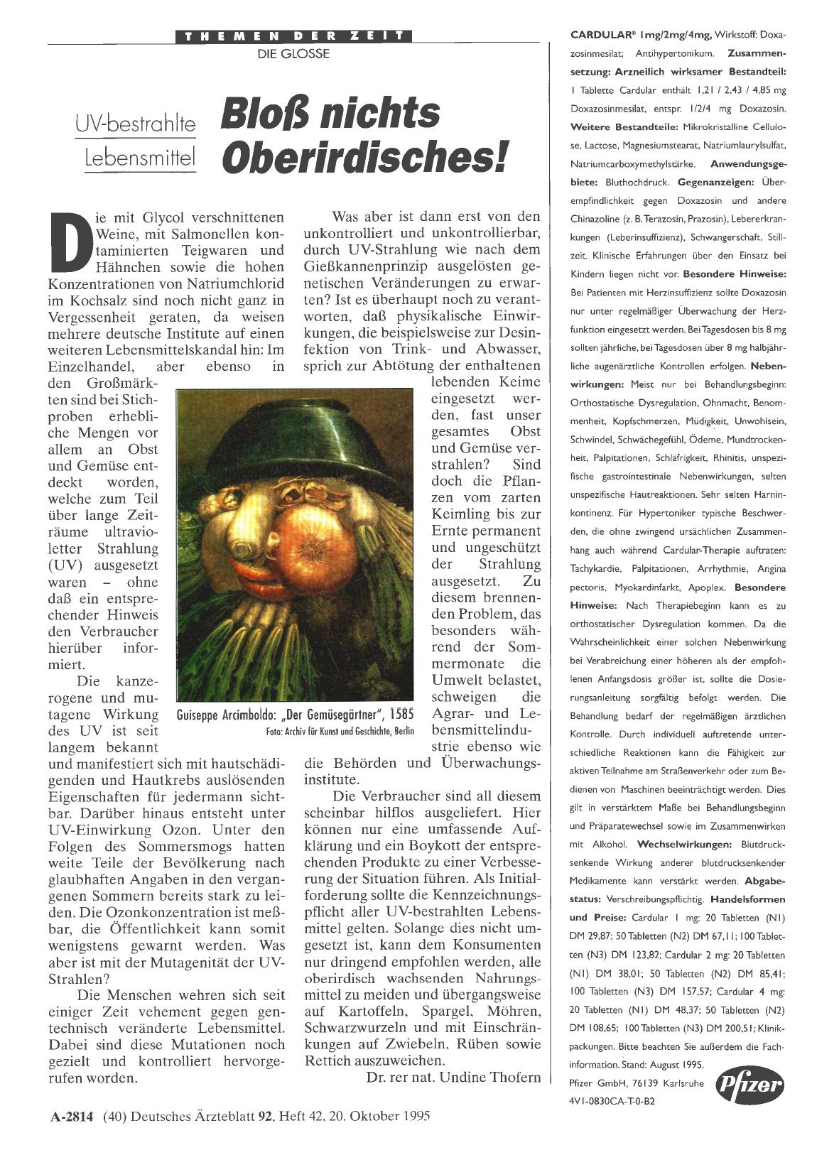 Vorschauseite 1: UV-bestrahlte Lebensmittel: Bloß nichts Oberirdisches!