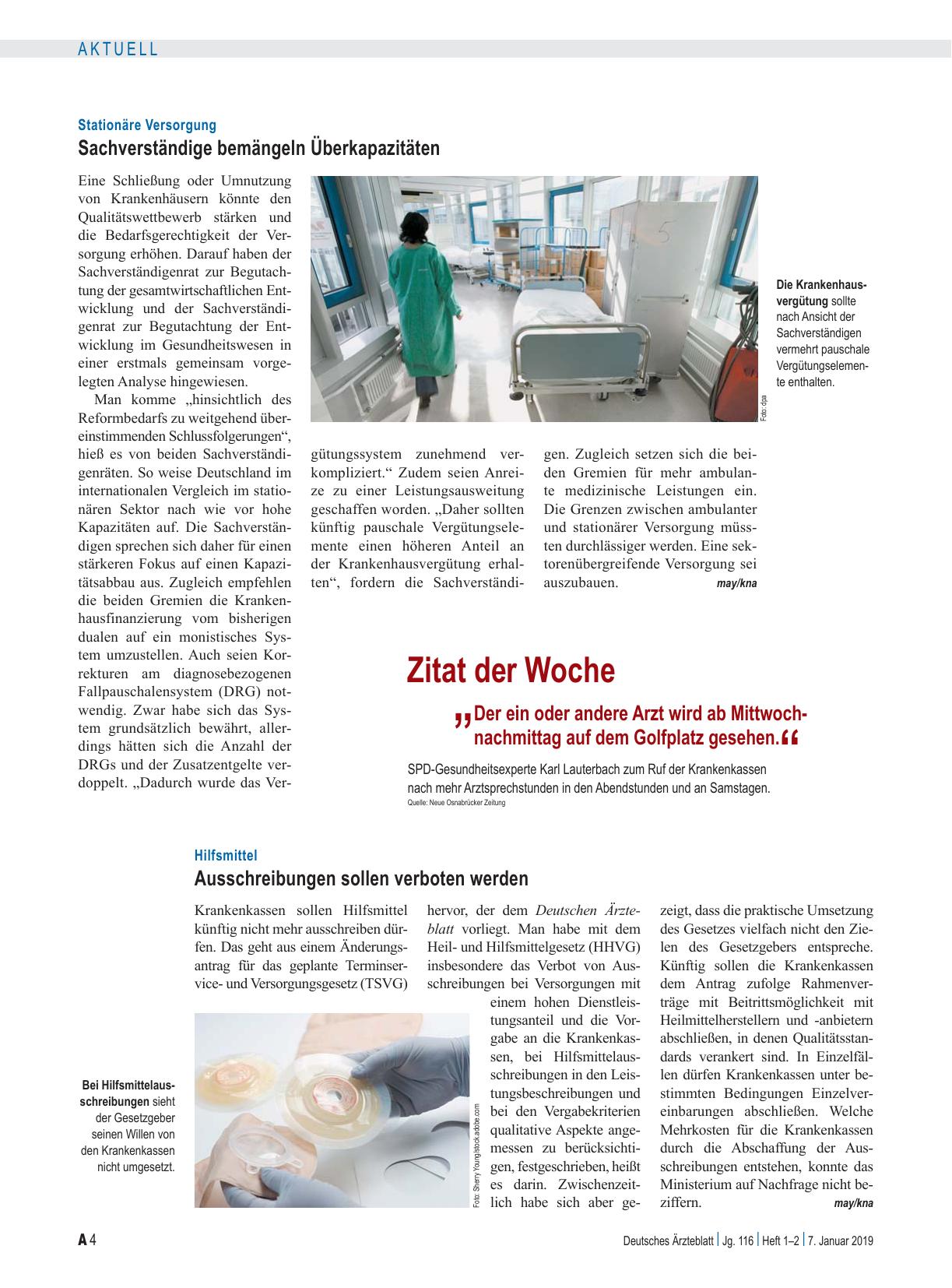 Vorschauseite 1: Zitat der Woche