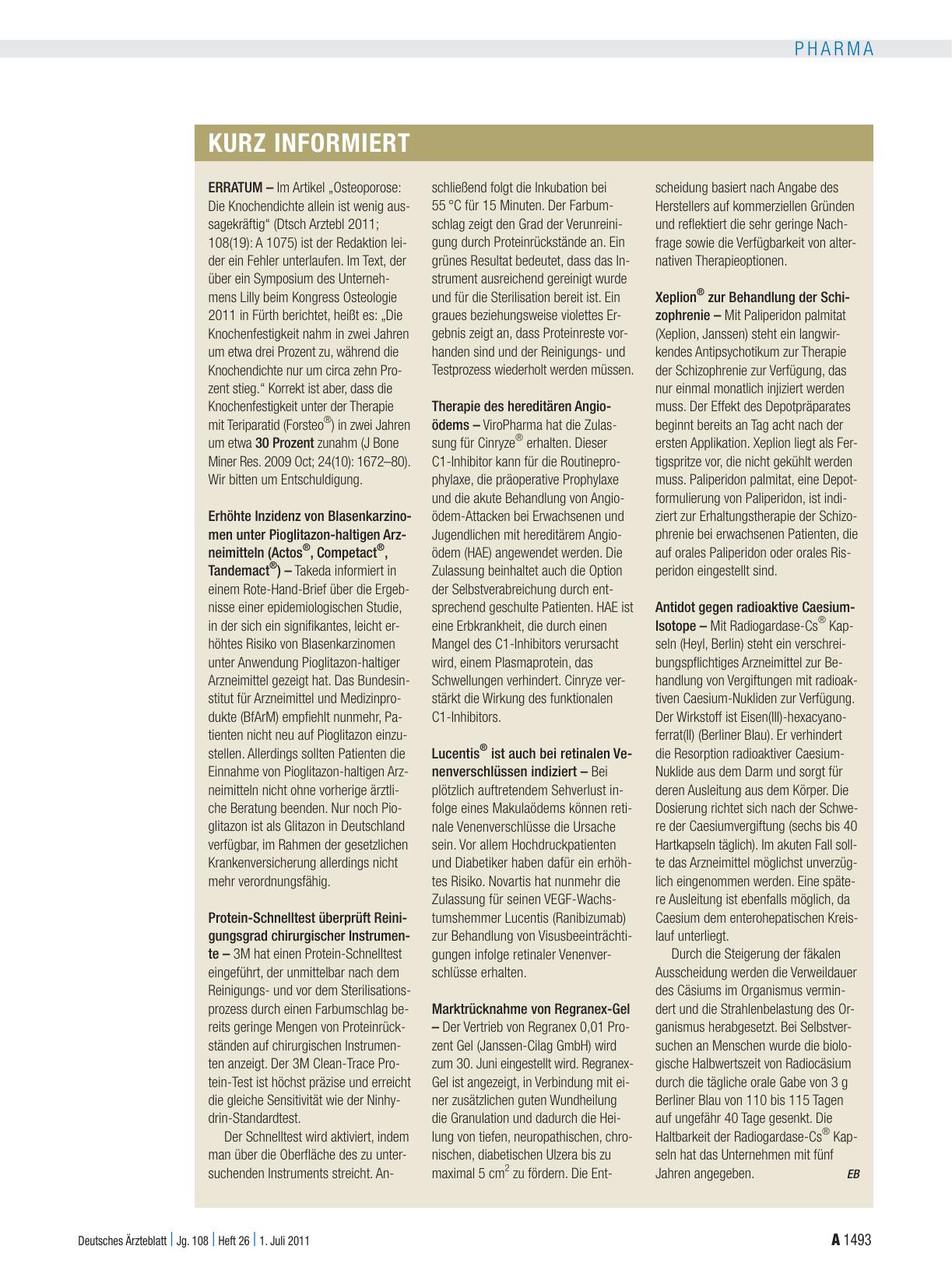 Vorschauseite 1: Kurz informiert