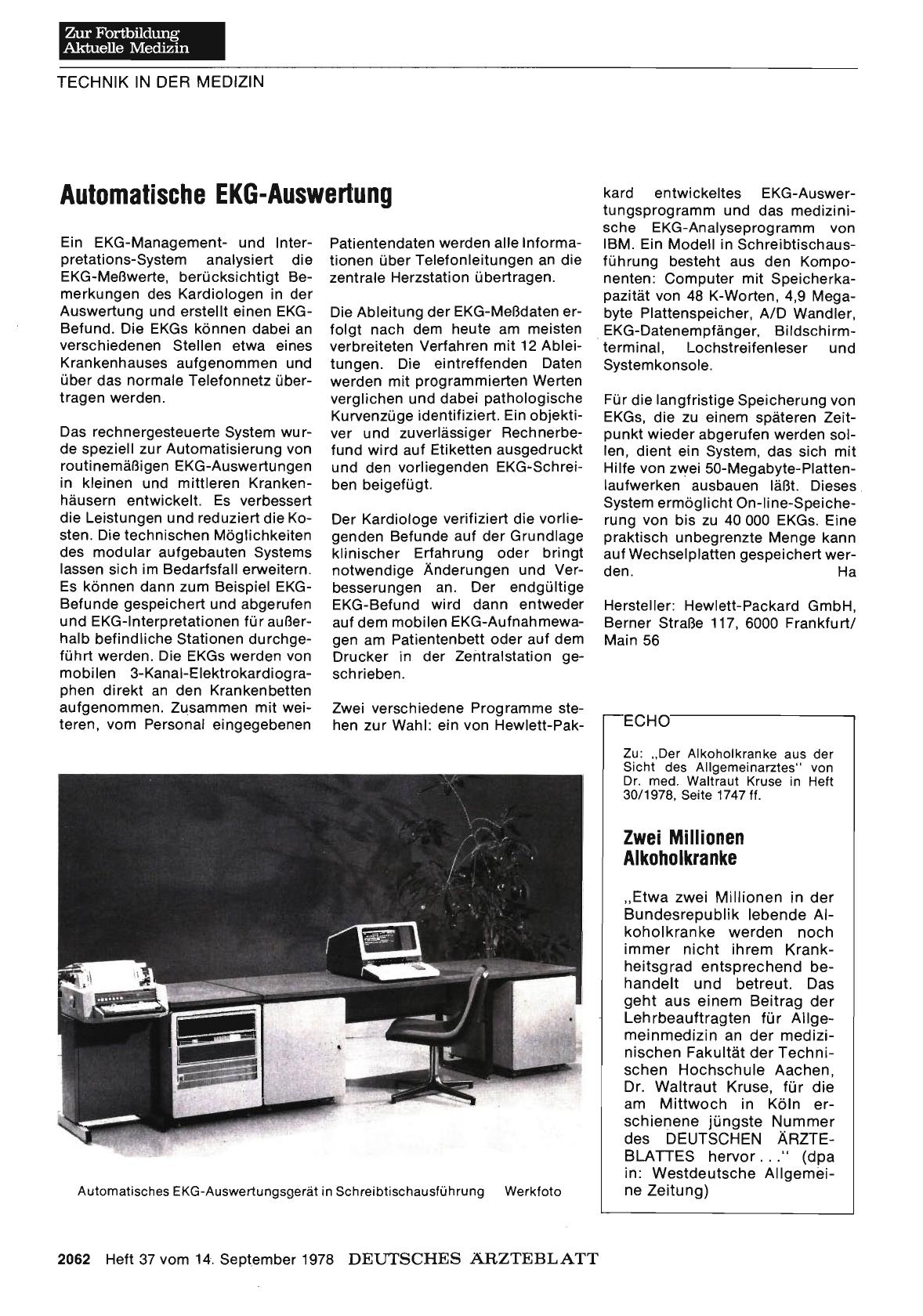 Vorschauseite 1: Zwei Millionen Alkoholkranke