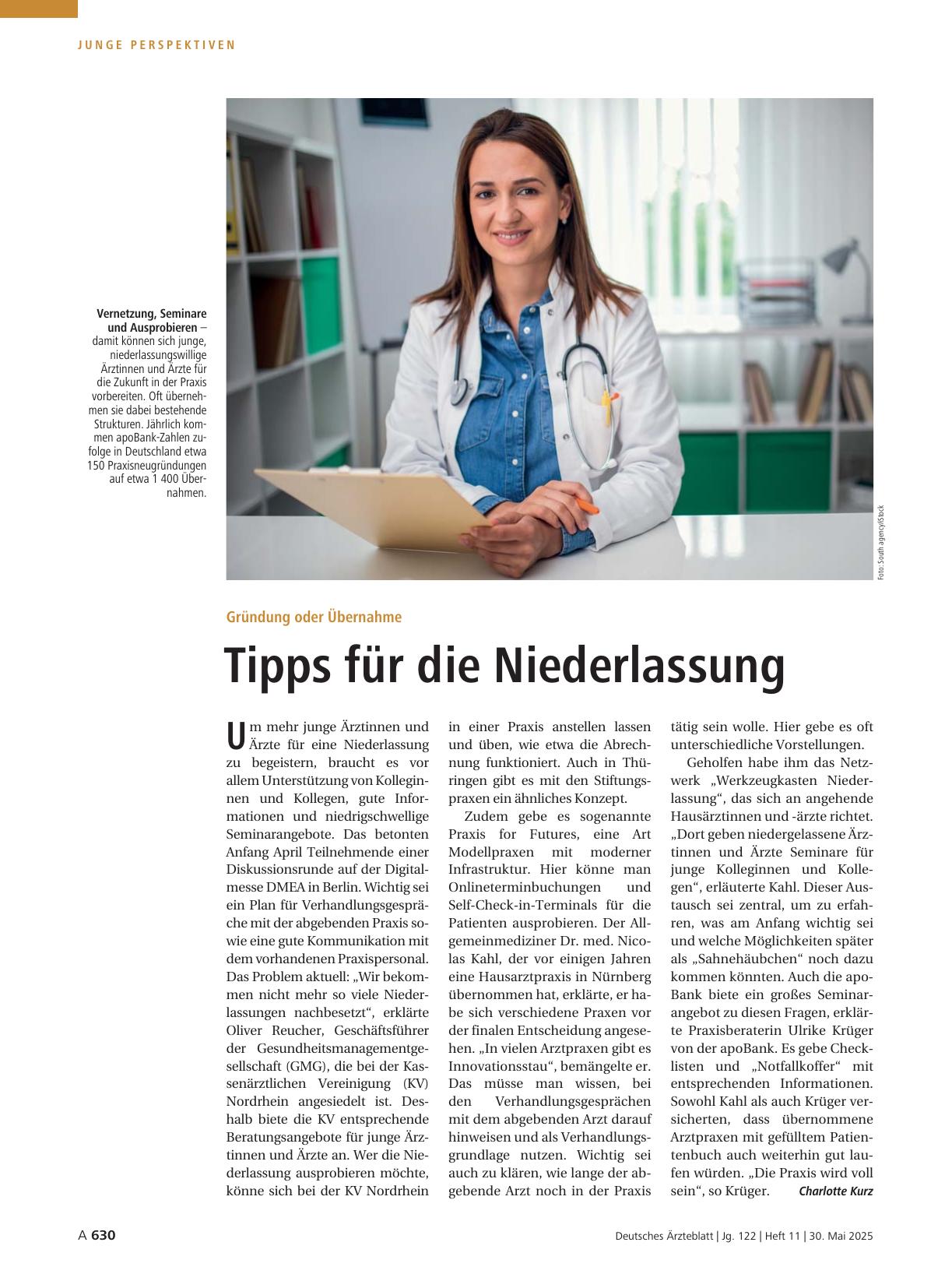 Vorschauseite 1: Gründung oder Übernahme: Tipps für die Niederlassung