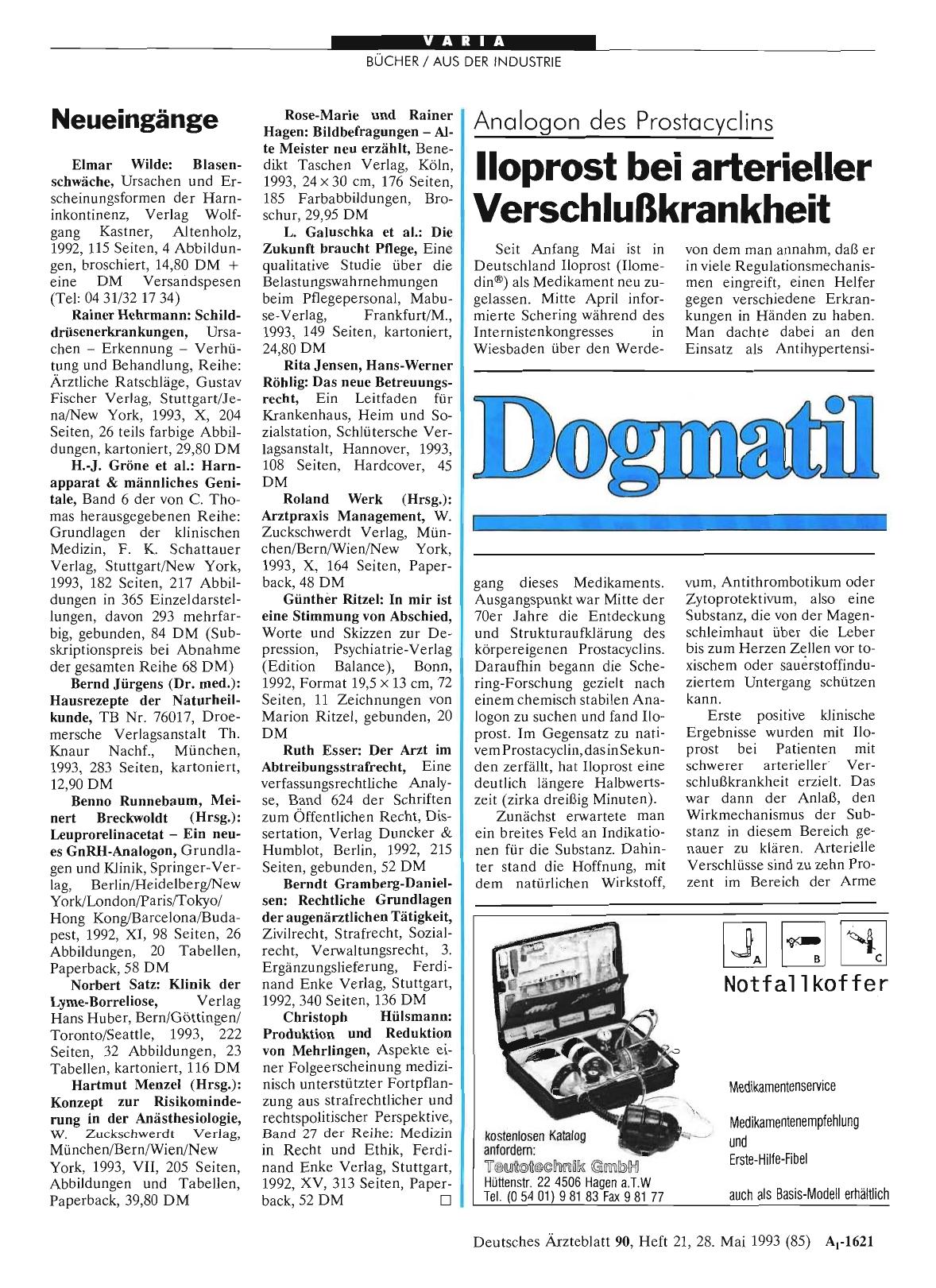Vorschauseite 1: Neueingänge