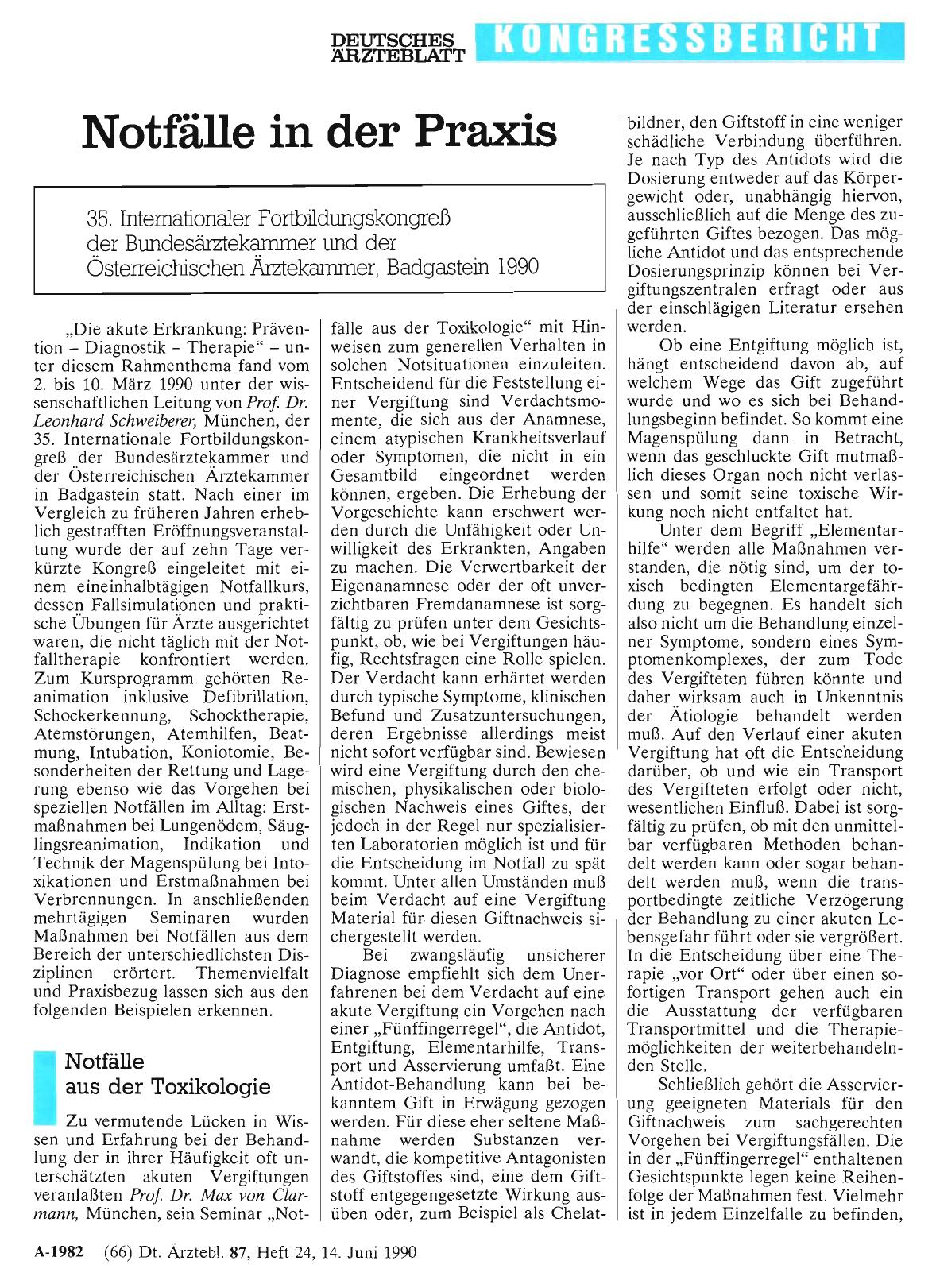 Vorschauseite 1: Notfälle in der Praxis