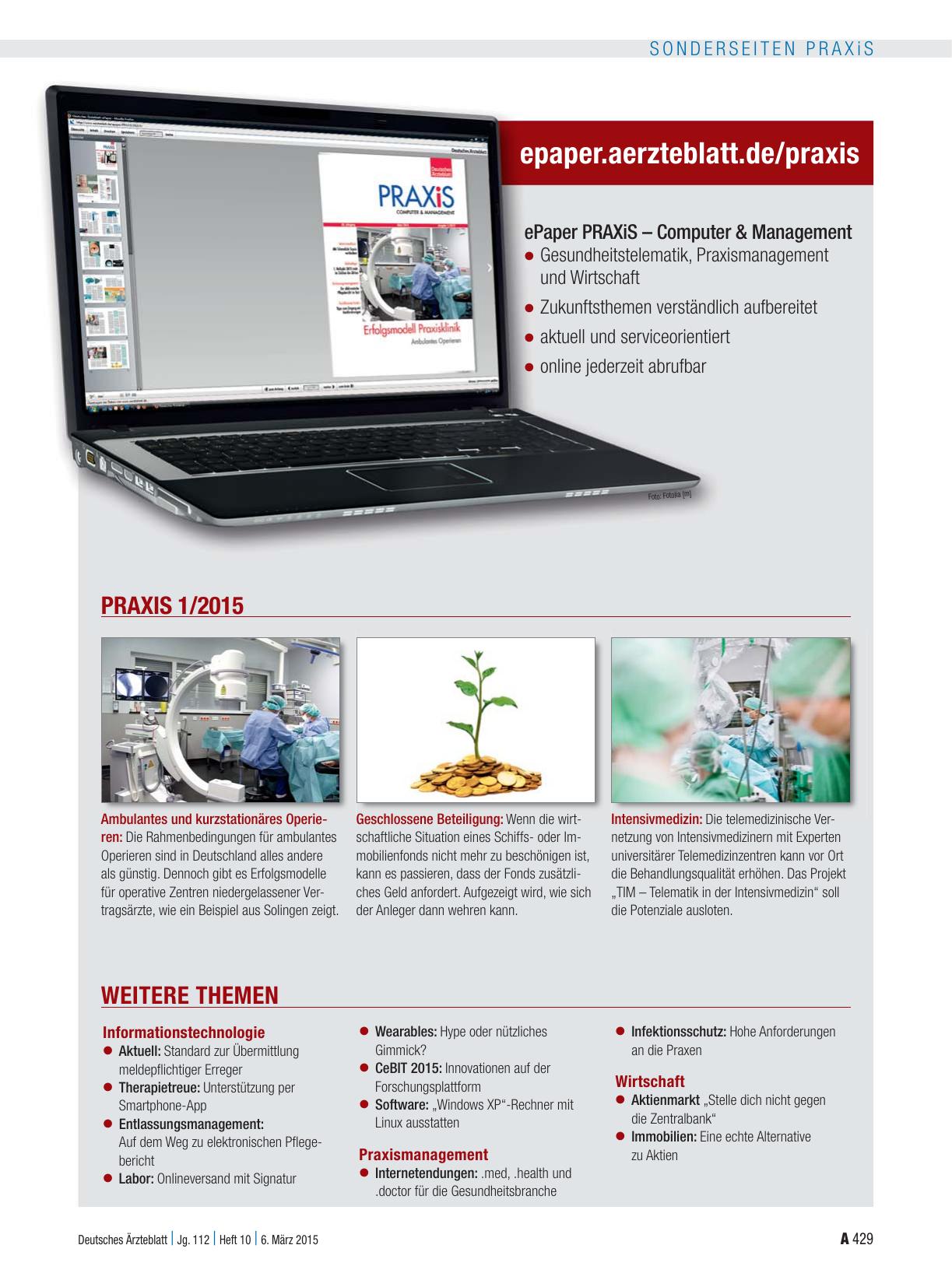 Vorschauseite 1: ePaper PRAXiS – Computer & Management