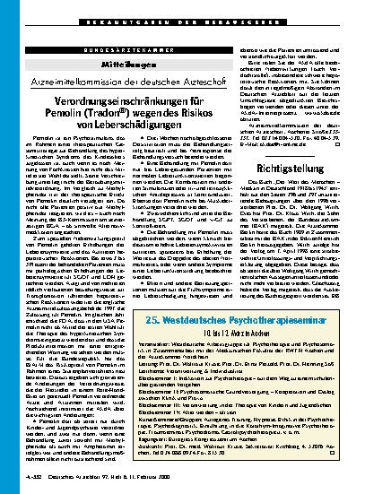 Vorschauseite 1: 25. Westdeutsches Psychotherapieseminar