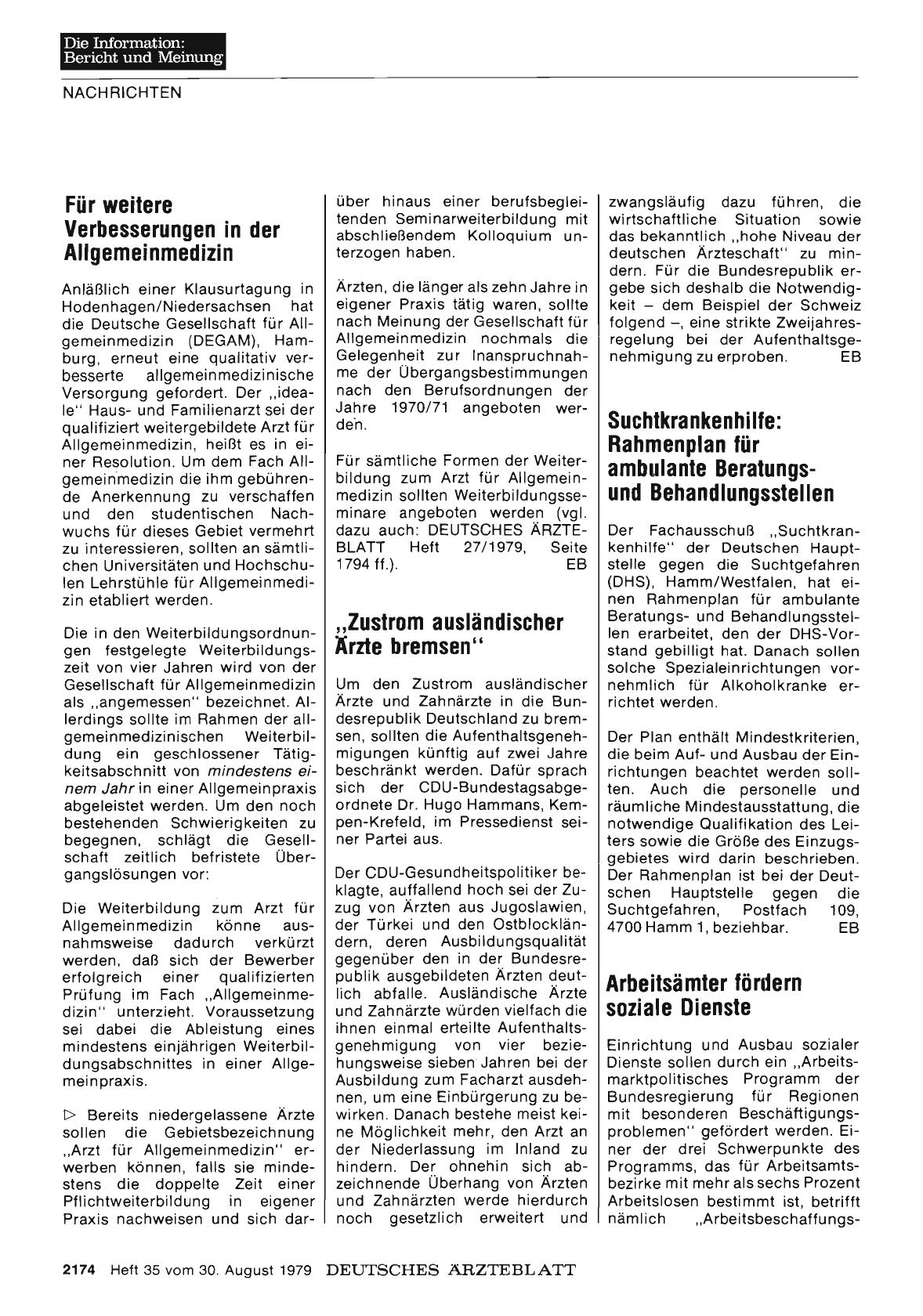 Vorschauseite 1: Für weitere Verbesserungen in der Allgemeinmedizin