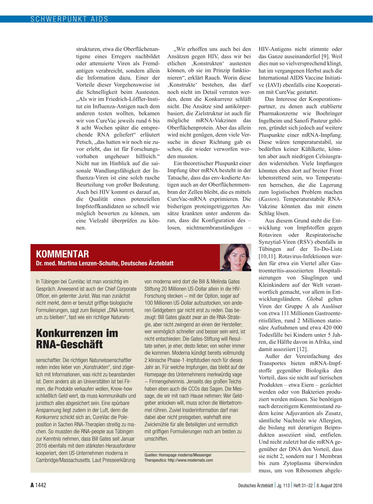 Vorschauseite 1: Konkurrenzen im RNA-Geschäft