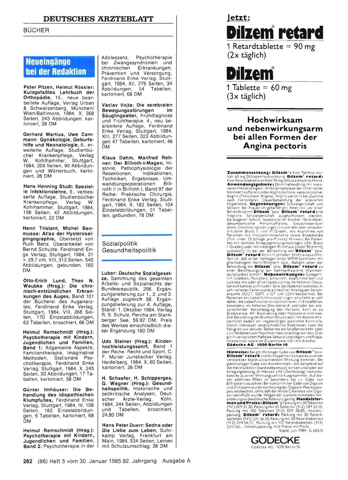 Vorschauseite 1: Neueingänge bei der Redaktion