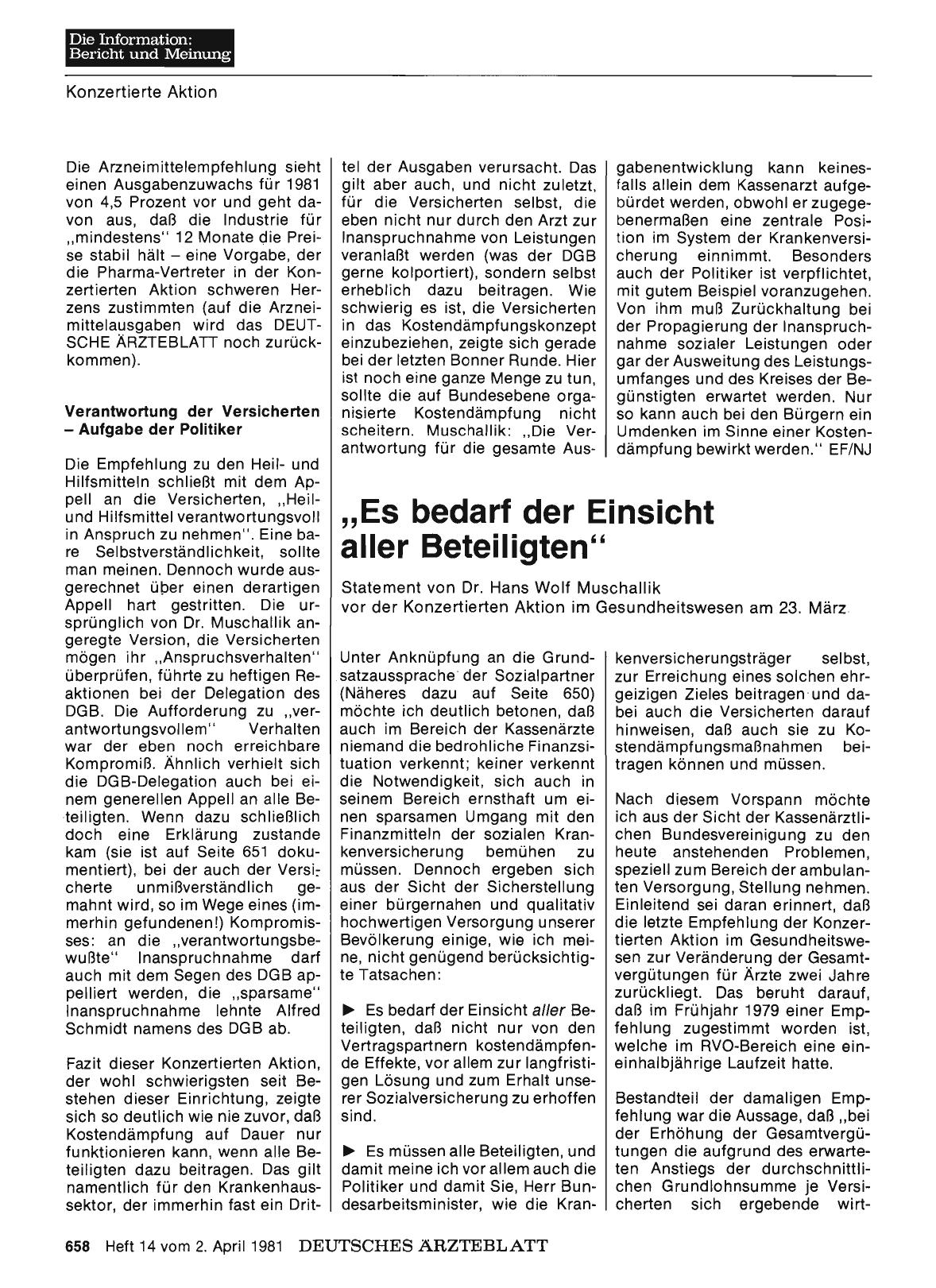 Vorschauseite 1: "Es bedarf der Einsicht aller Beteiligten"