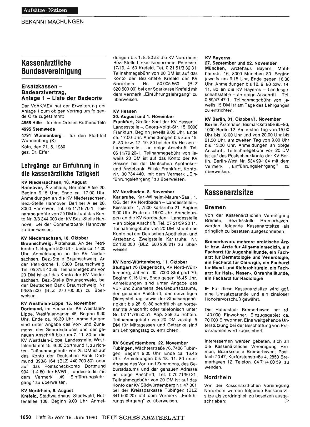 Vorschauseite 1: Kassenarztsitze