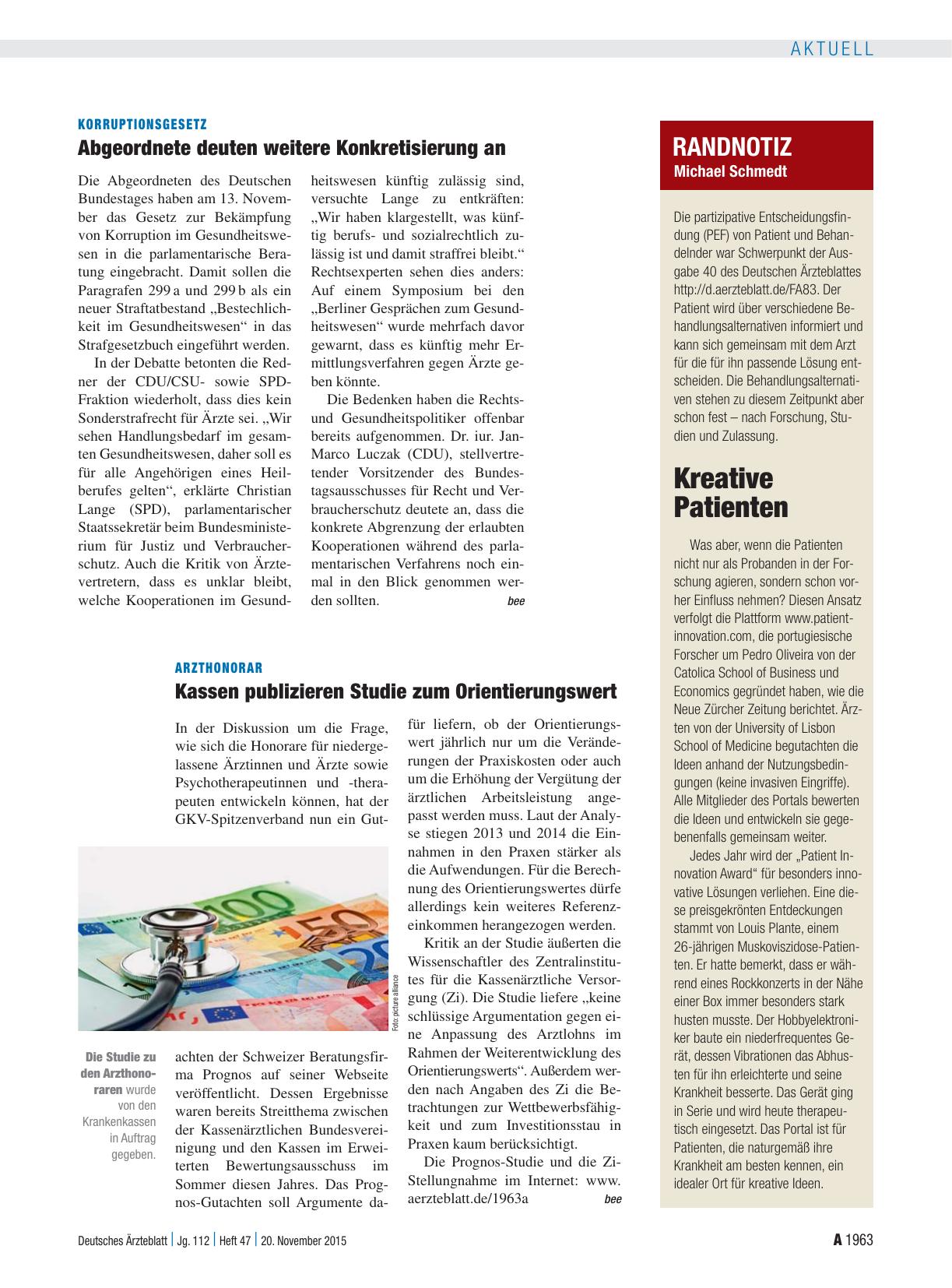 Vorschauseite 1: Randnotiz: Kreative Patienten