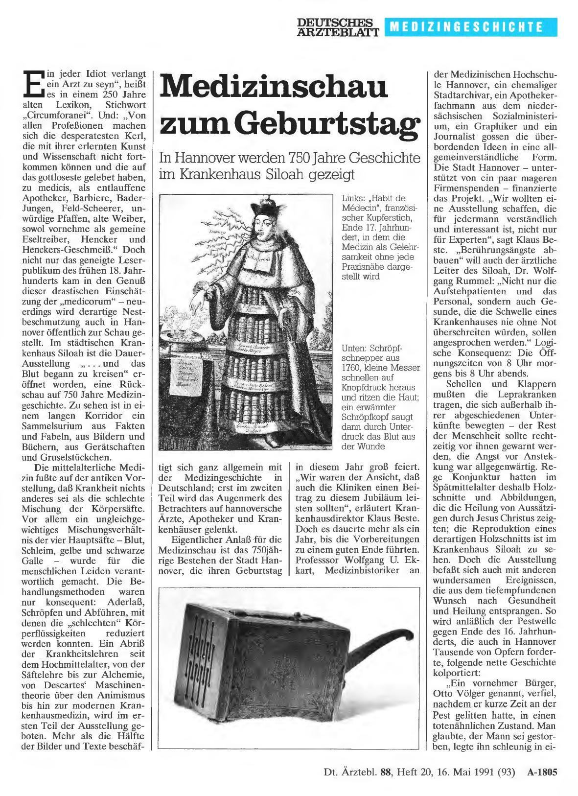 Vorschauseite 1: Medizinschau zum Geburtstag