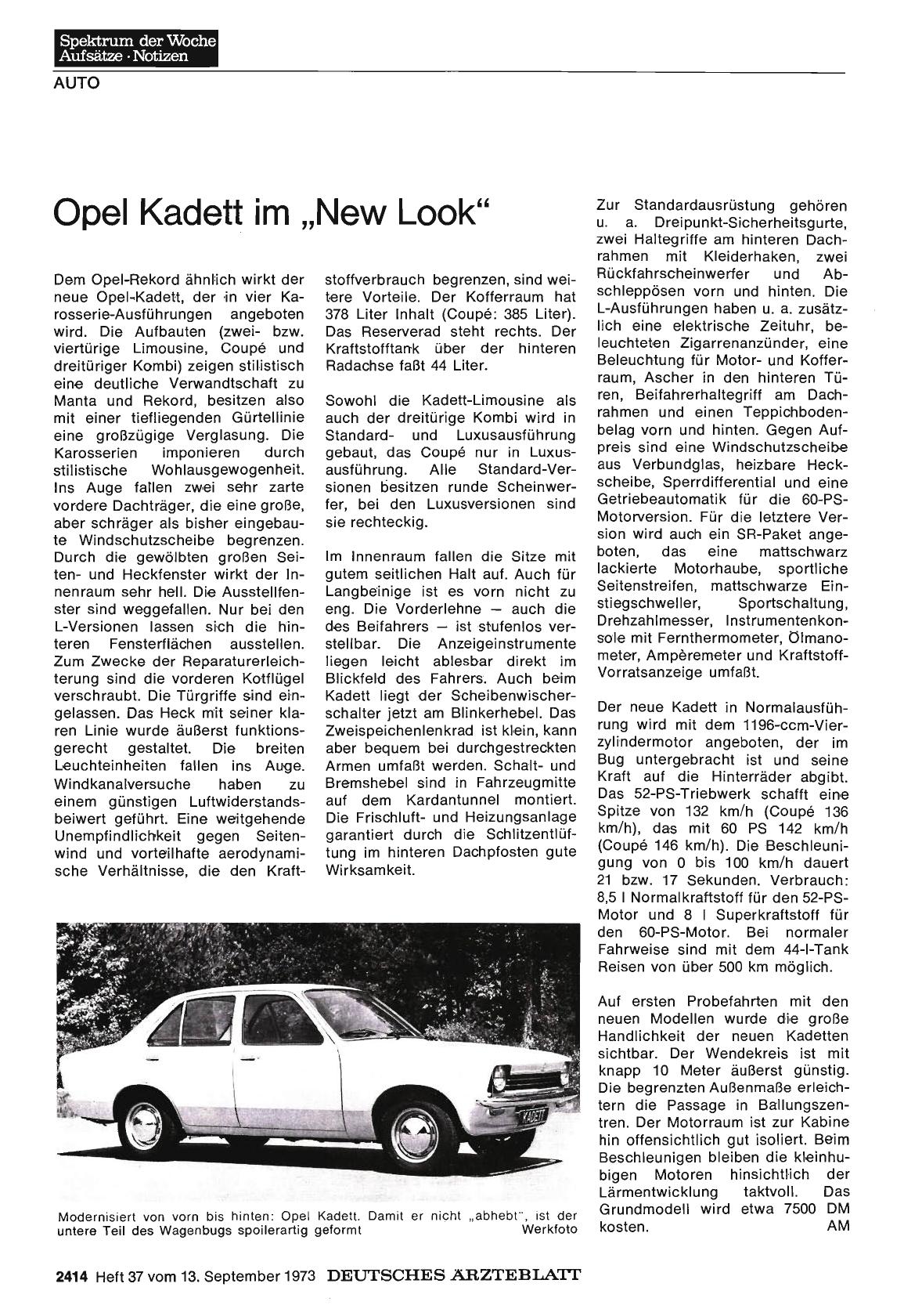 Vorschauseite 1: Opel Kadett im „New Look"