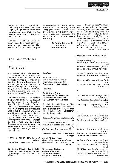 Vorschauseite 1: Franz Jost