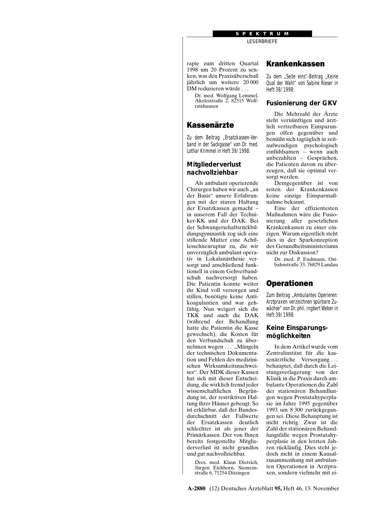 Vorschauseite 1: Kassenärzte: Mitgliederverlust nachvollziehbar