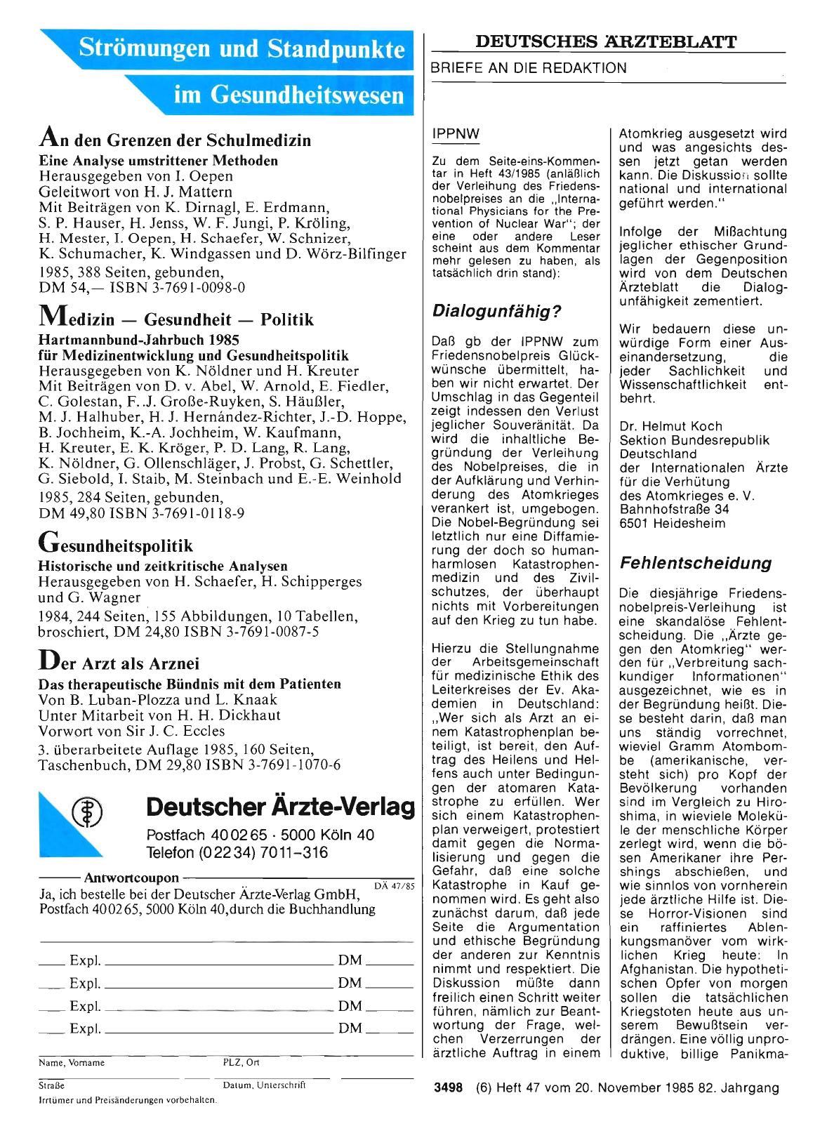 Vorschauseite 1: IPPNW: Fehlentscheidung
