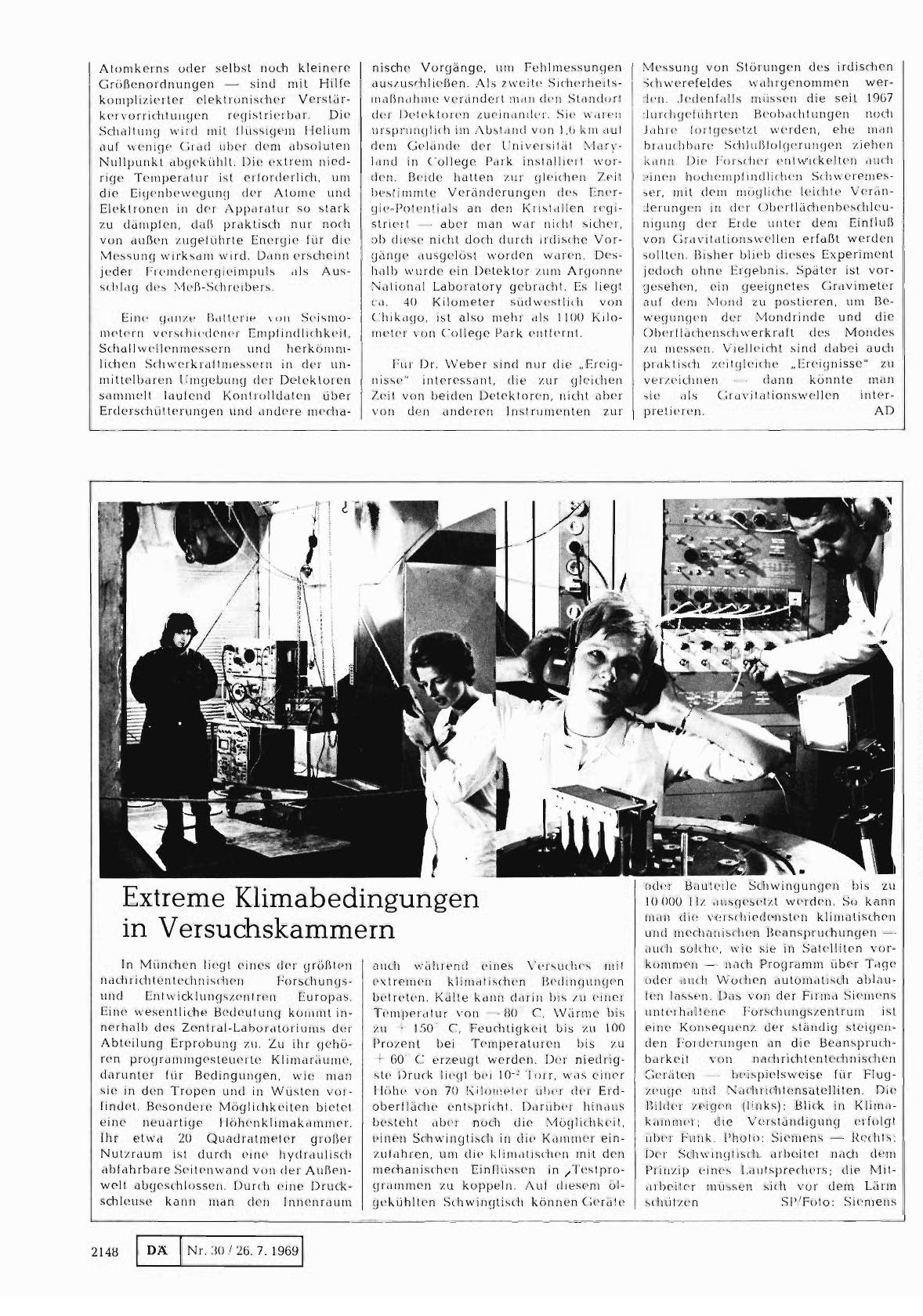 Vorschauseite 1: Extreme Klimabedingungen in Versuchskammern
