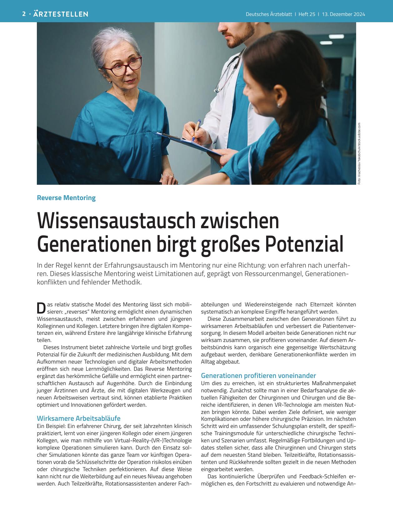 Vorschauseite 1: Reverse Mentoring: Wissensaustausch zwischen Generationen birgt großes Potenzial