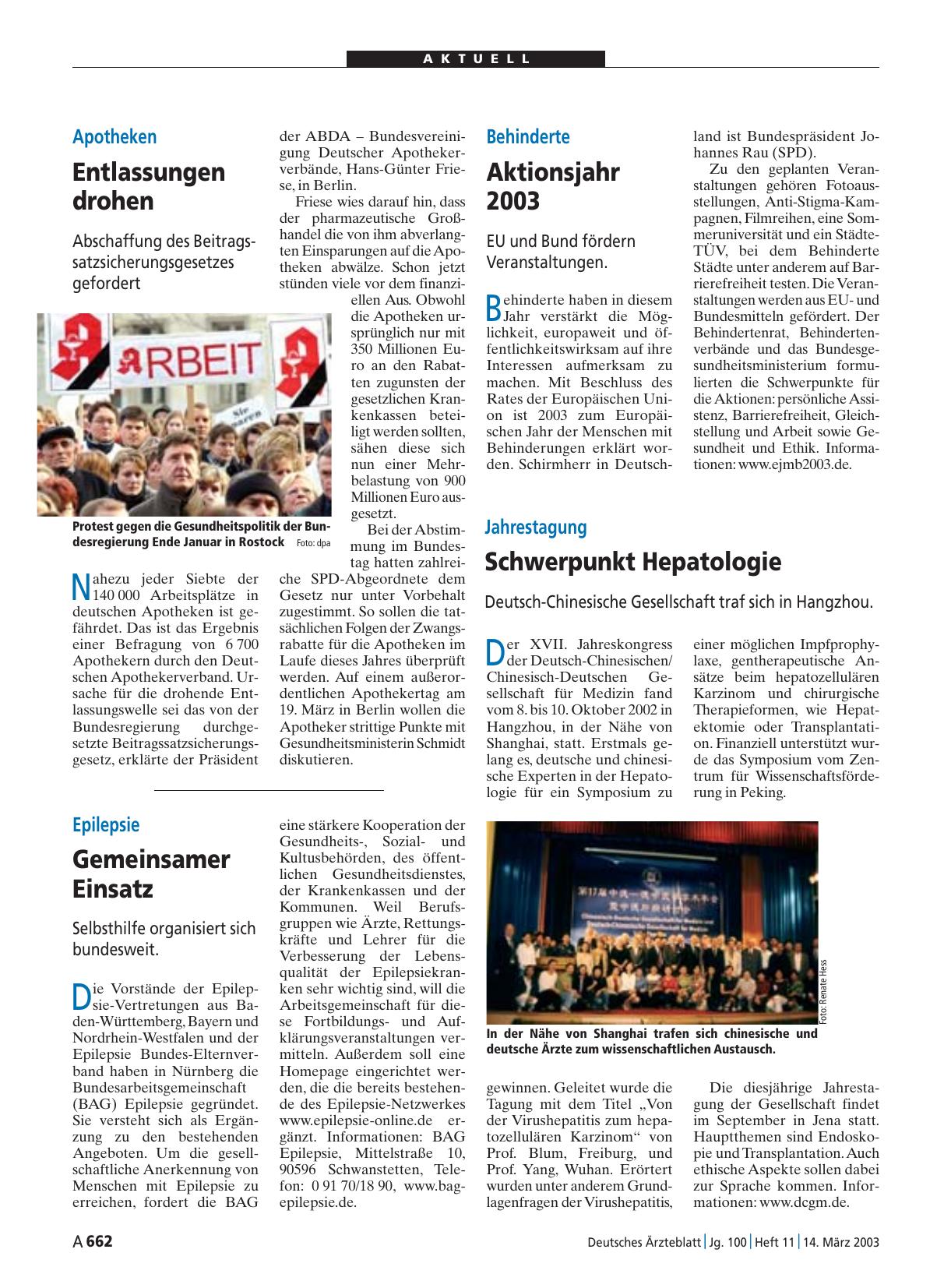 Vorschauseite 1: Epilepsie: Gemeinsamer Einsatz