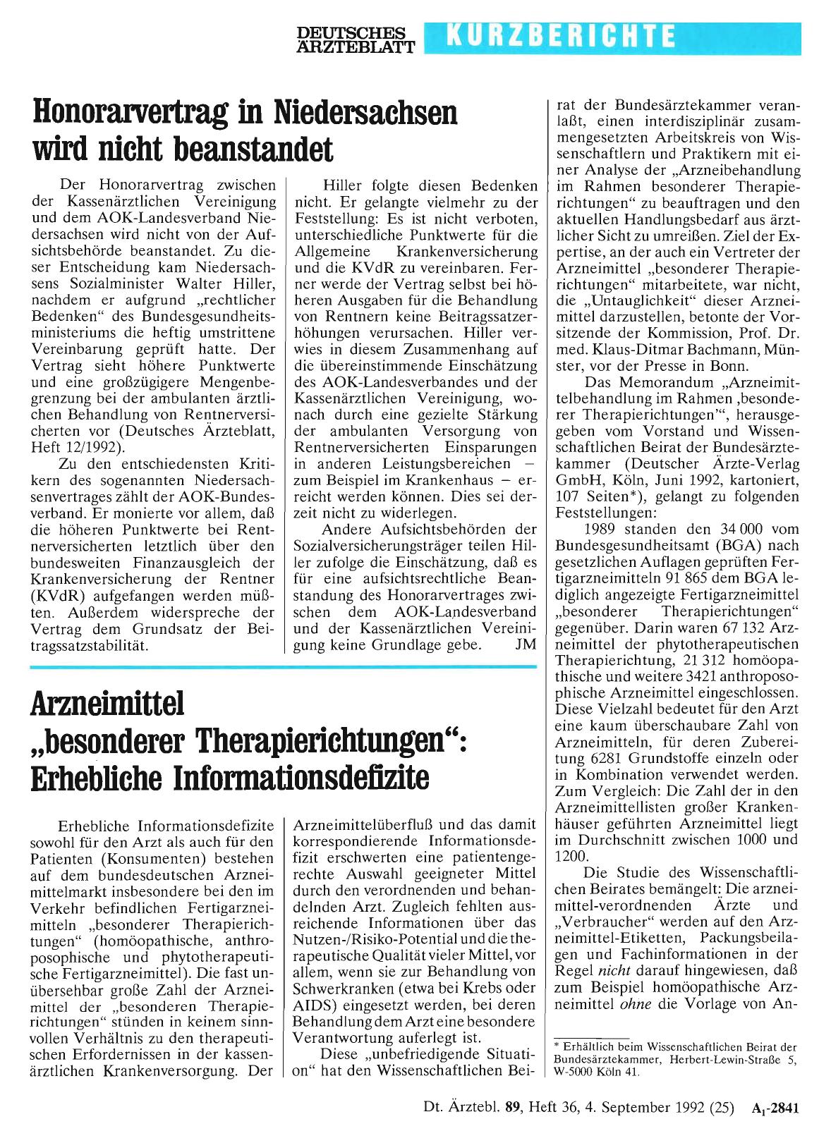 Vorschauseite 1: Arzneimittel „besonderer Therapierichtungen“: Erhebliche Informationsdefizite