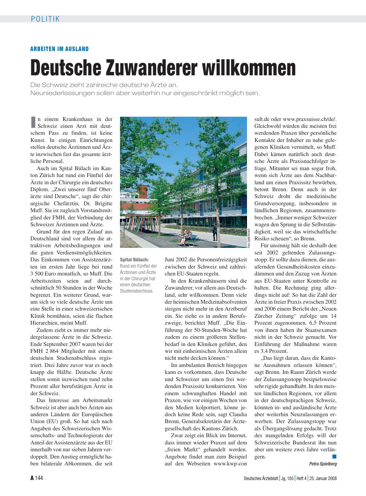 Vorschauseite 1: Arbeiten im Ausland: Deutsche Zuwanderer willkommen