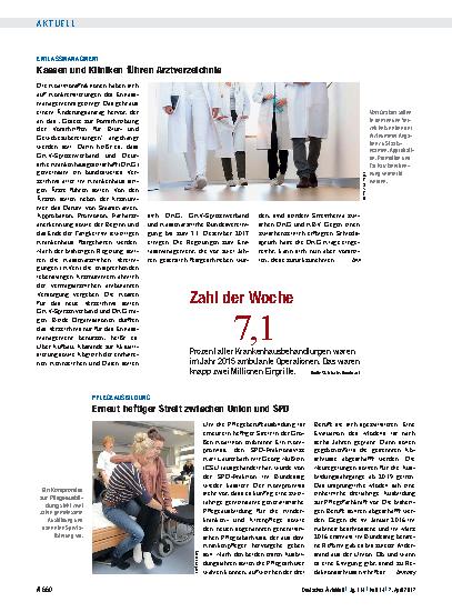 Vorschauseite 1: Pflegeausbildung: Erneut heftiger Streit zwischen Union und SPD