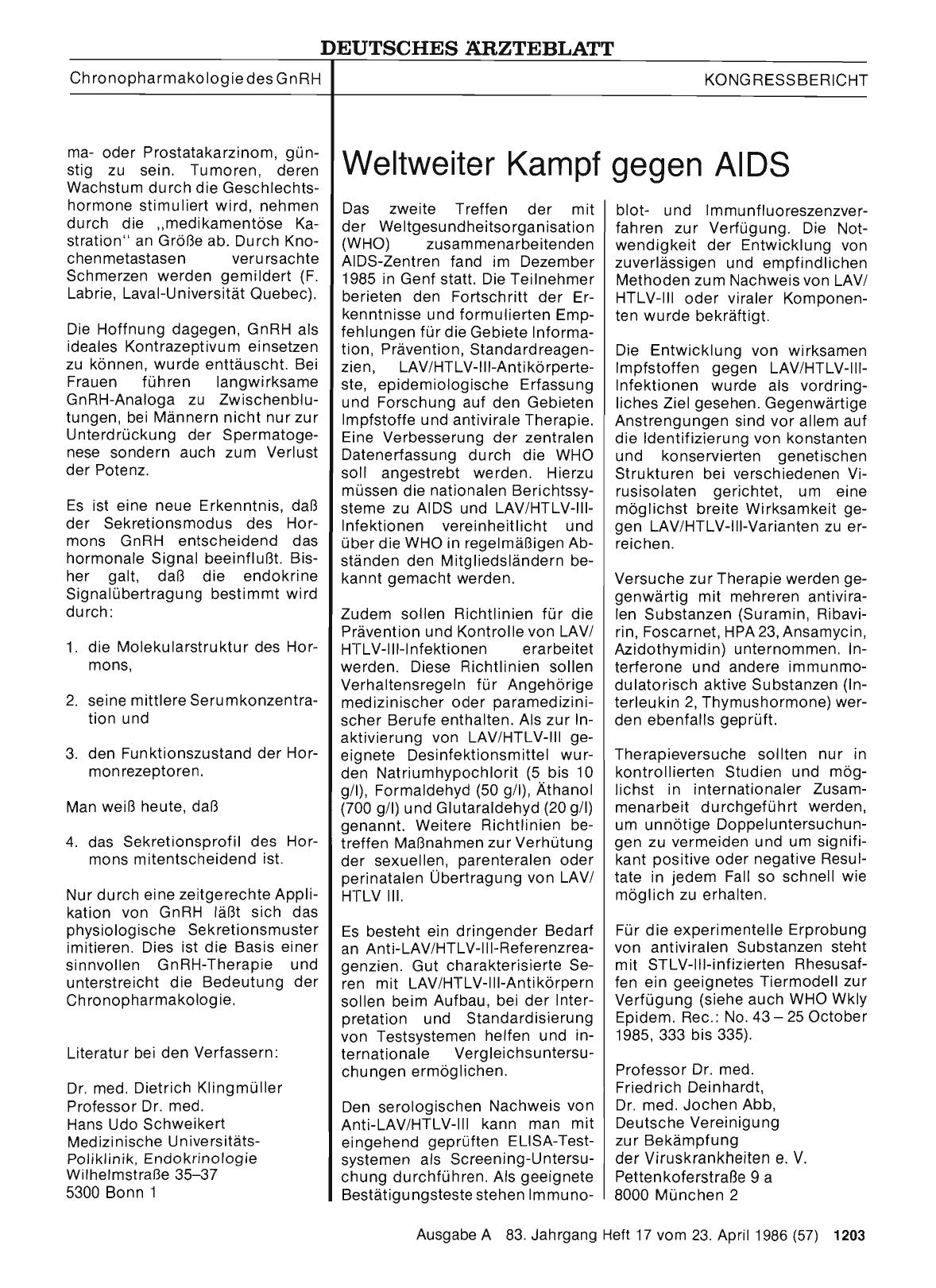 Vorschauseite 1: Weltweiter Kampf gegen AIDS