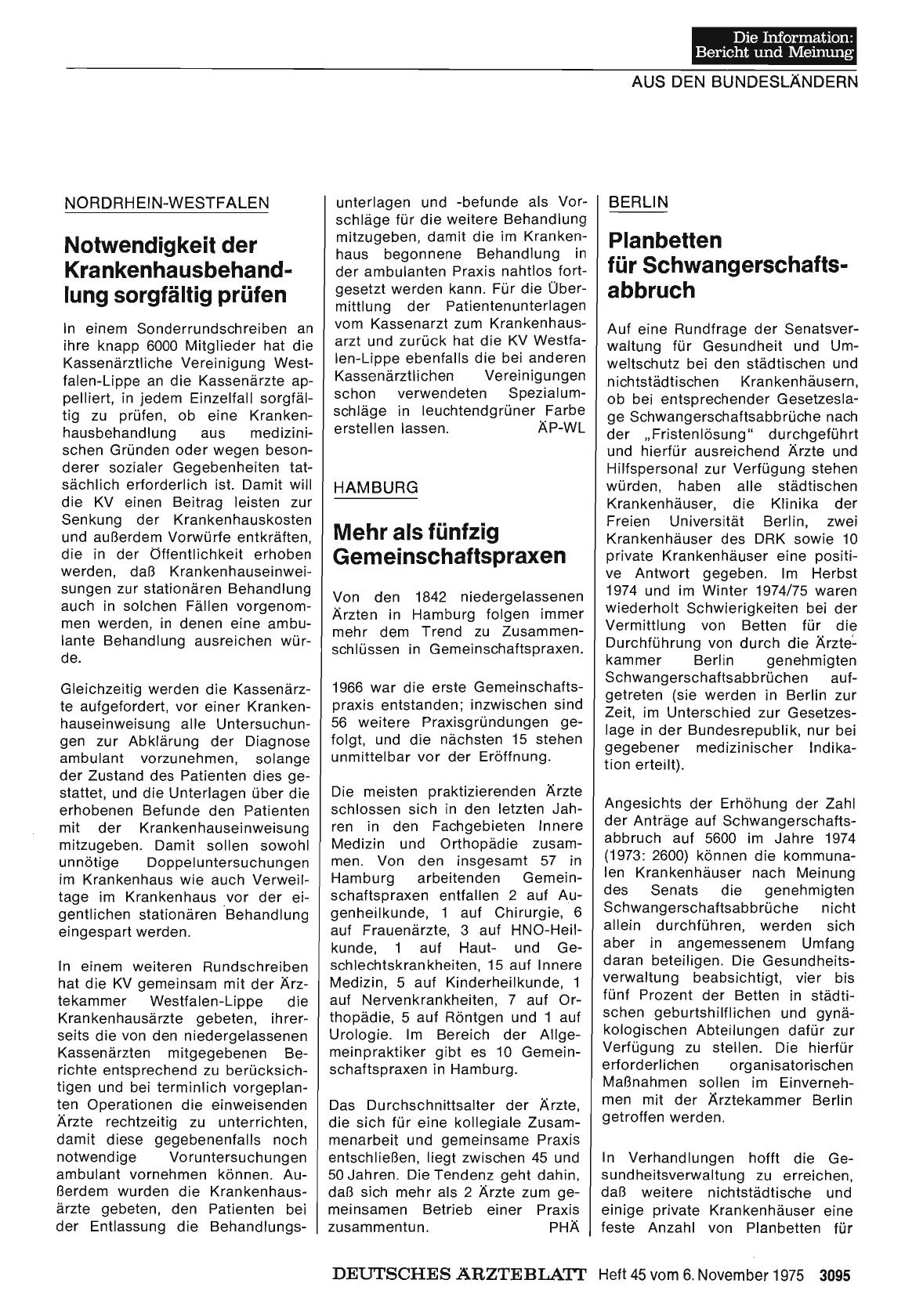 Vorschauseite 1: HAMBURG: Mehr als fünfzig Gemeinschaftspraxen