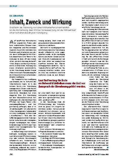 Vorschauseite 1: Die Abmahnung: Inhalt, Zweck und Wirkung