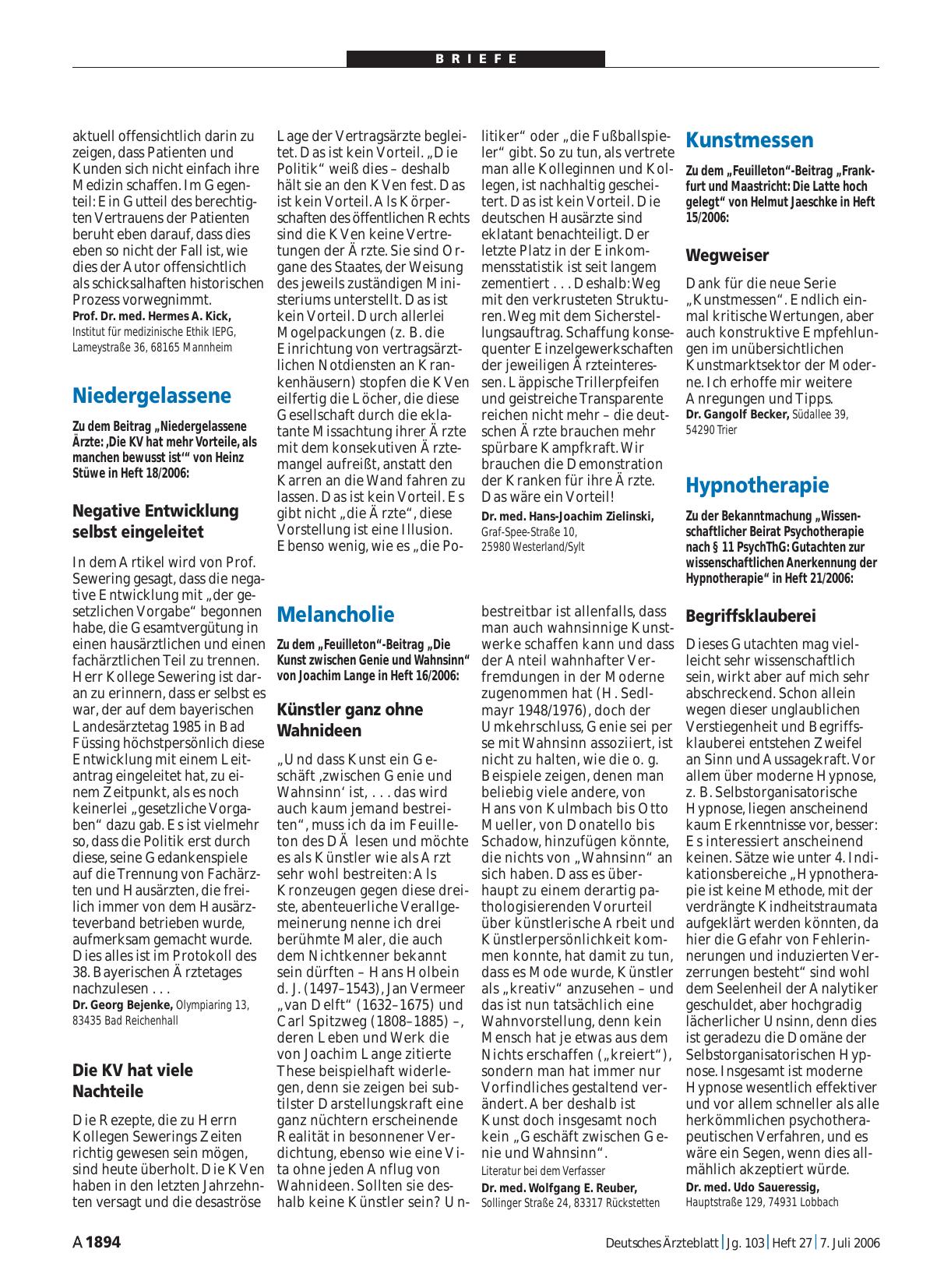 Vorschauseite 1: Kunstmessen: Wegweiser
