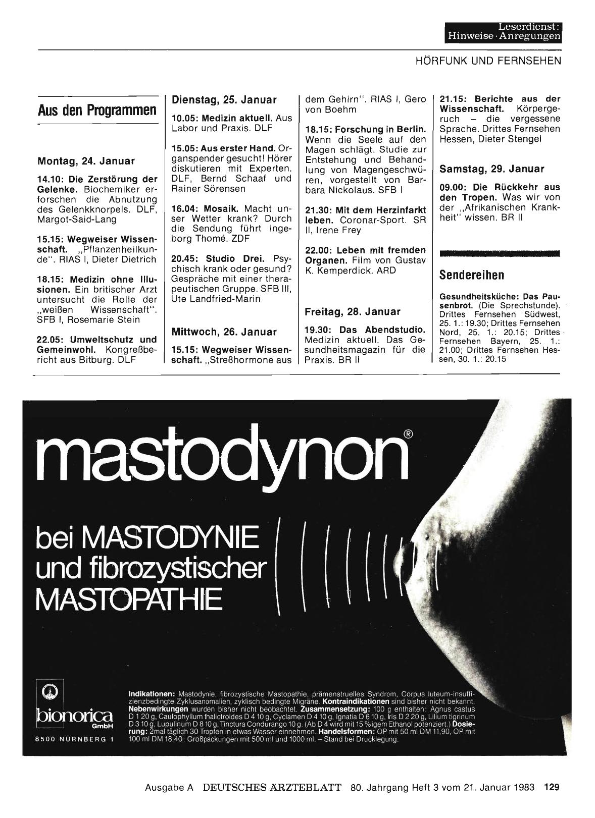 Vorschauseite 1: Aus den Programmen