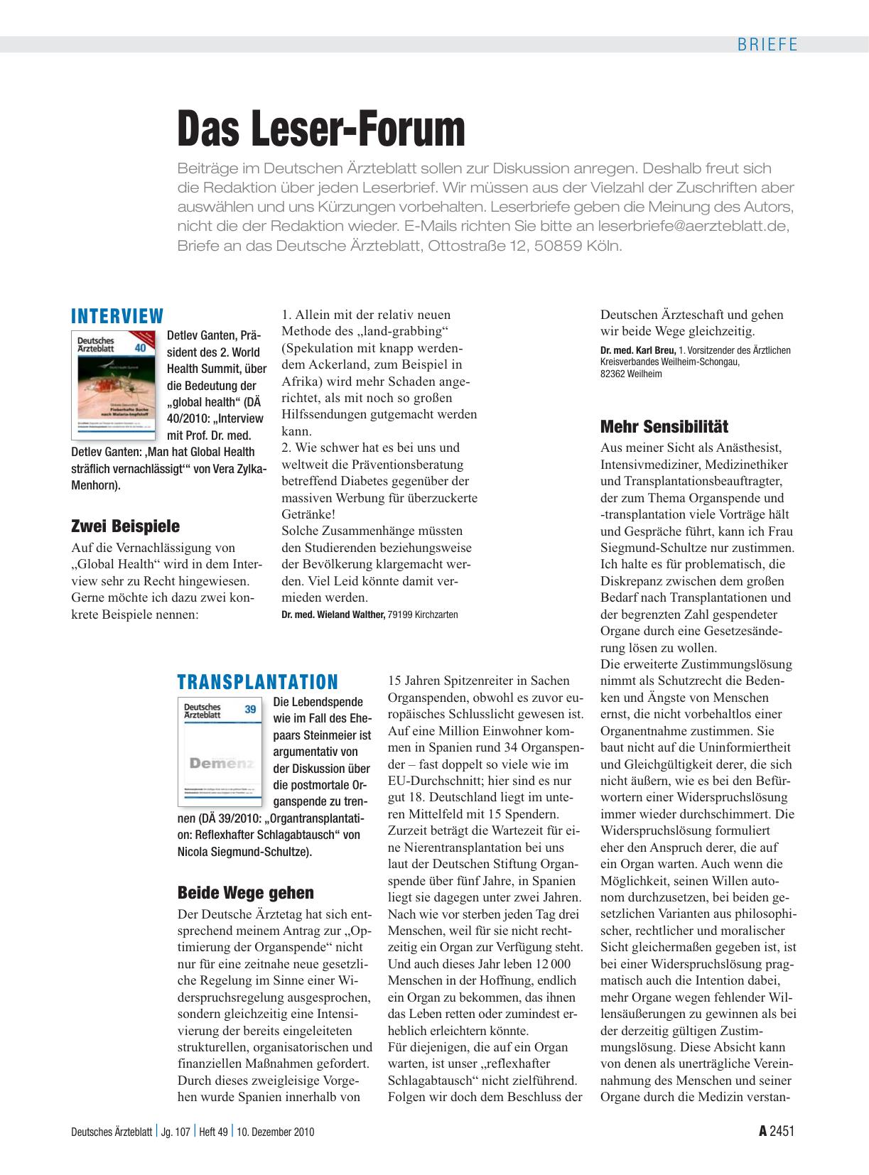 Vorschauseite 1: Transplantation: Beide Wege gehen